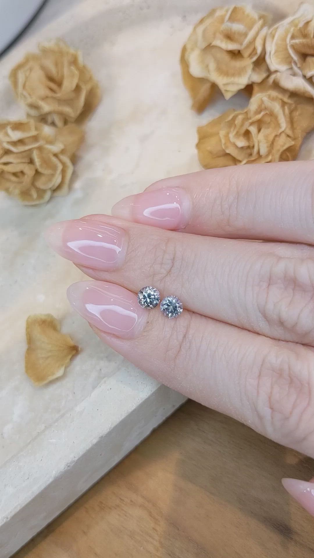 0.99&nbsp;Ct.Tw.Total Carat Weight Violet Sapphire Pair from Montana Size Video