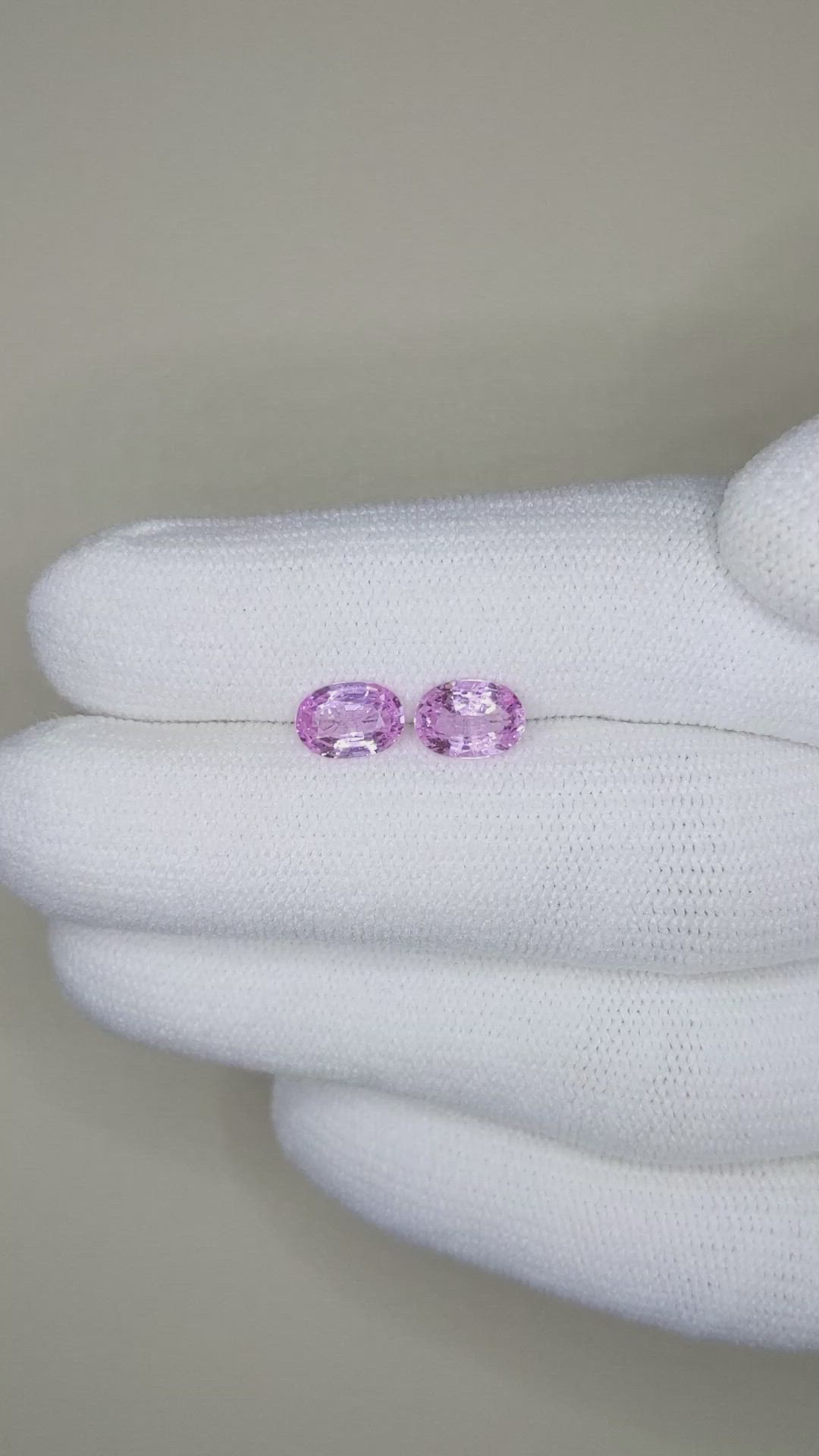 1.71&nbsp;Ct.Tw.Total Carat Weight Pink Sapphire Pair from Ceylon (Sri Lanka) Size Video
