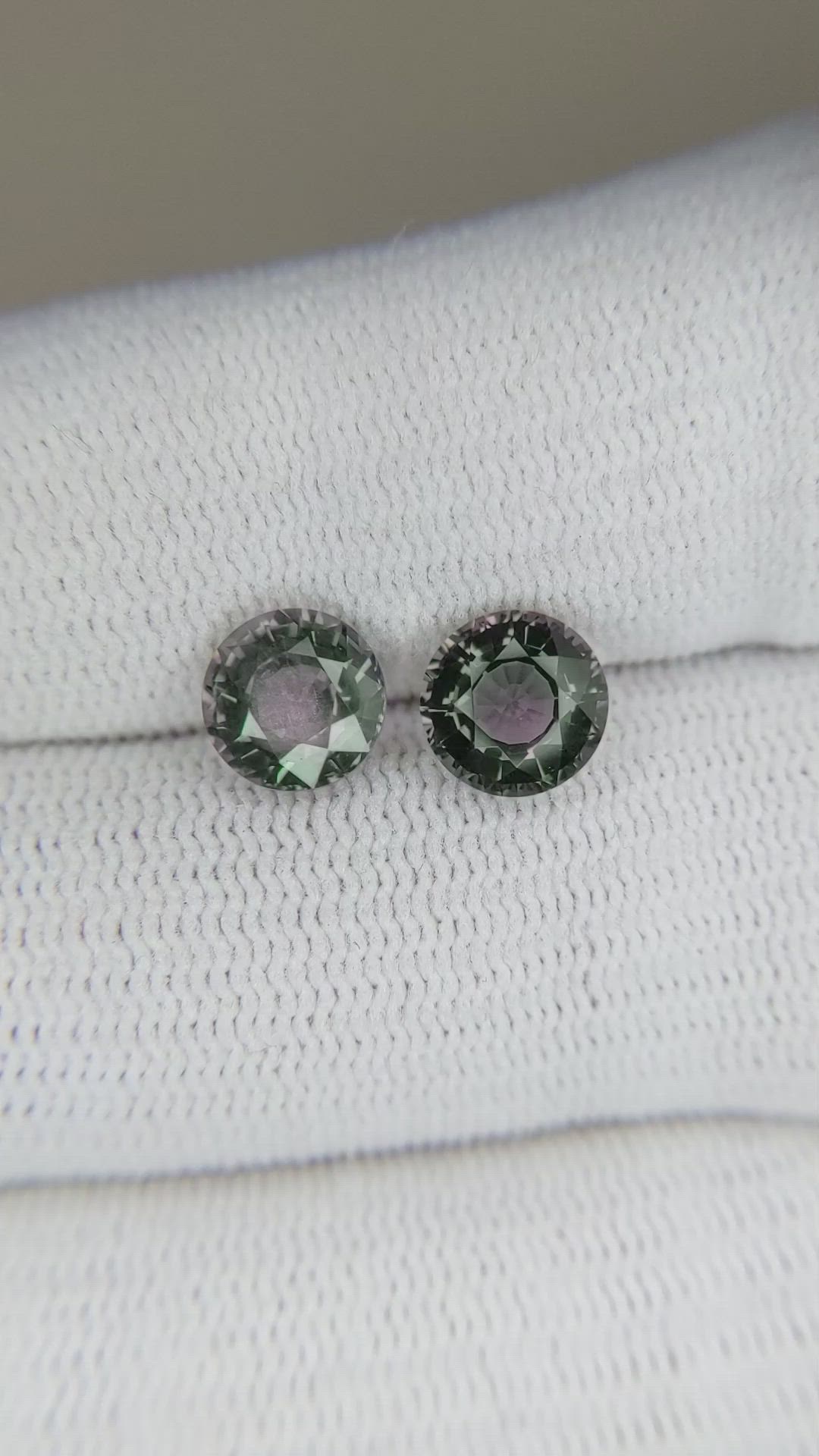 3.26 Ct.Tw.Total Carat Weight Color Change Sapphire Pair from Ceylon (Sri Lanka) Size Video