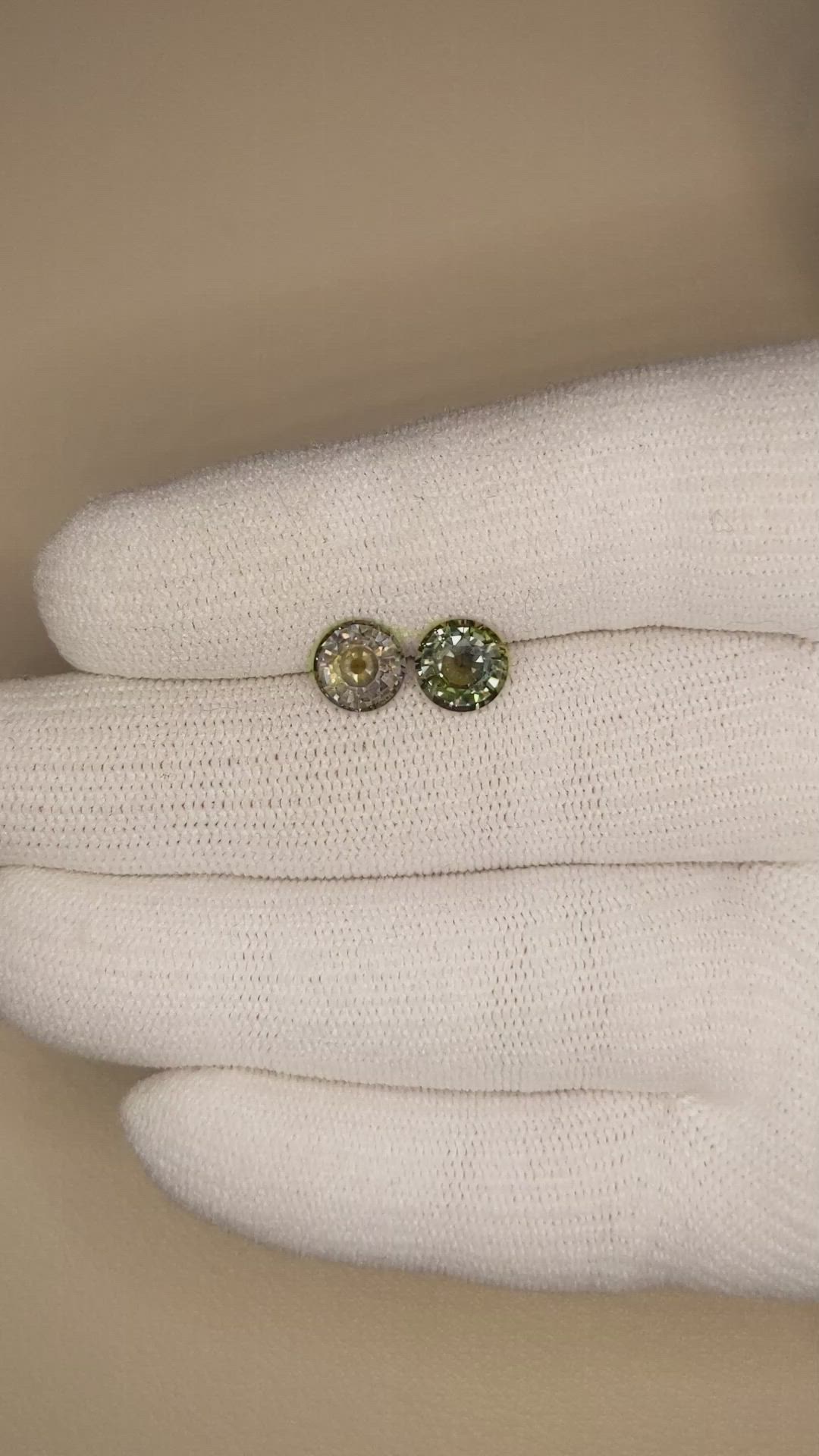 3.26 Ct.Tw.Total Carat Weight Color Change Sapphire Pair from Ceylon (Sri Lanka) Size Video