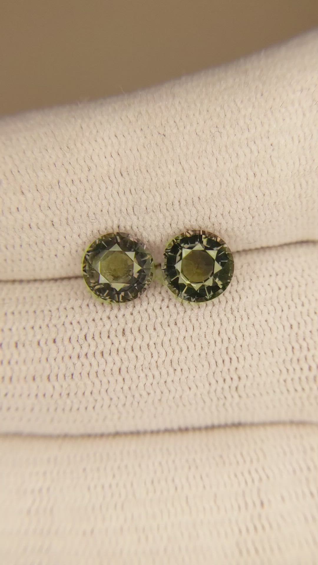 3.26 Ct.Tw.Total Carat Weight Color Change Sapphire Pair from Ceylon (Sri Lanka) Size Video