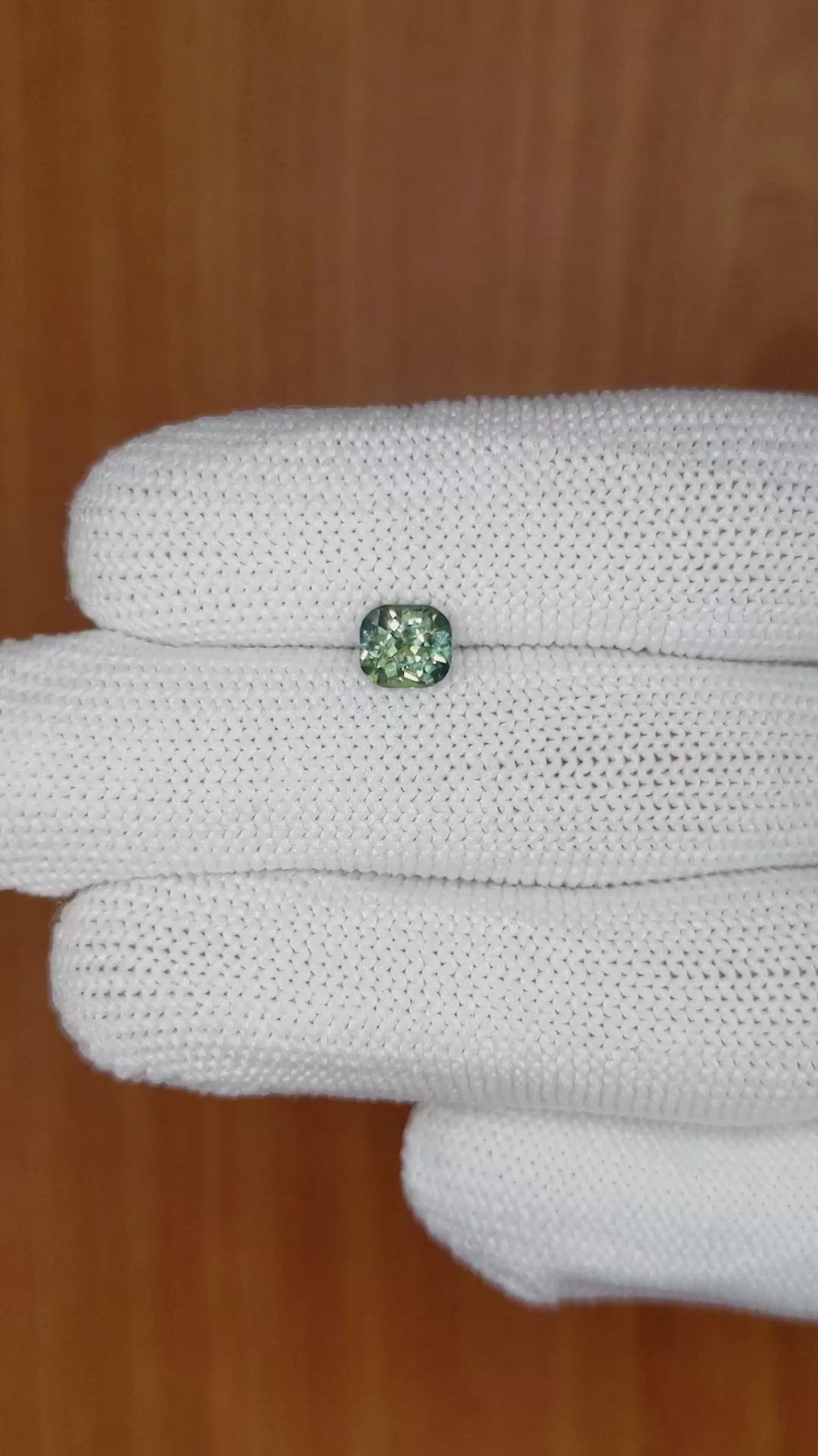 1.01 Ct. Bluish Green Sapphire from Ceylon (Sri Lanka) Size Video
