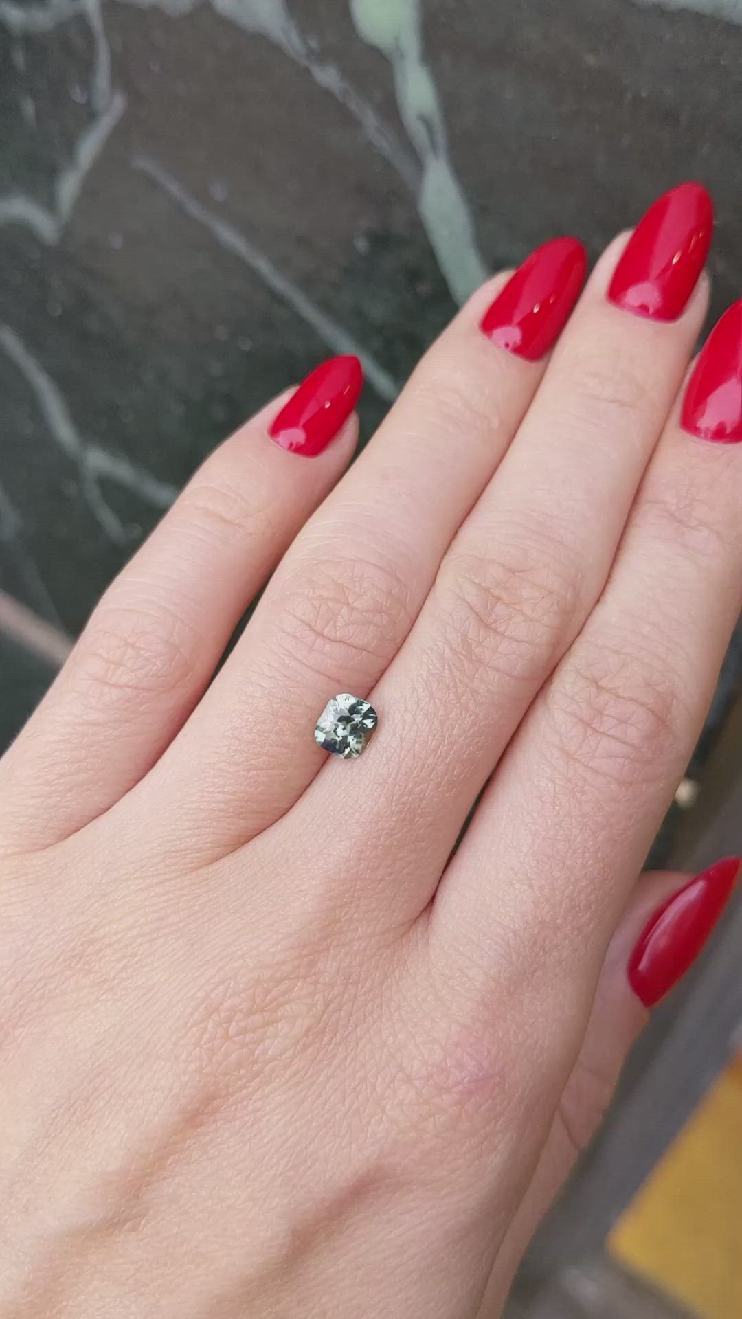 1.01 Ct. Bluish Green Sapphire from Ceylon (Sri Lanka) Size Video