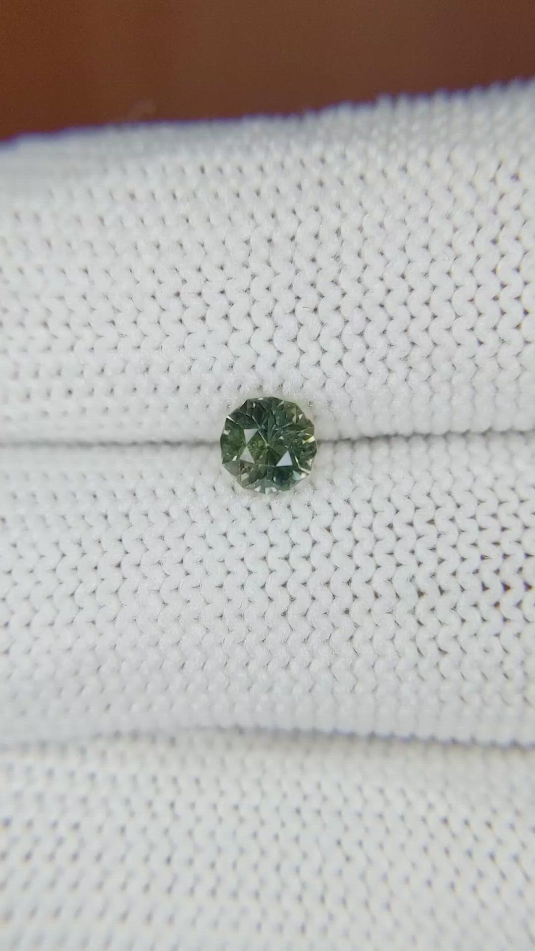 0.58 Ct. Bluish Green Sapphire from Ceylon (Sri Lanka) Size Video