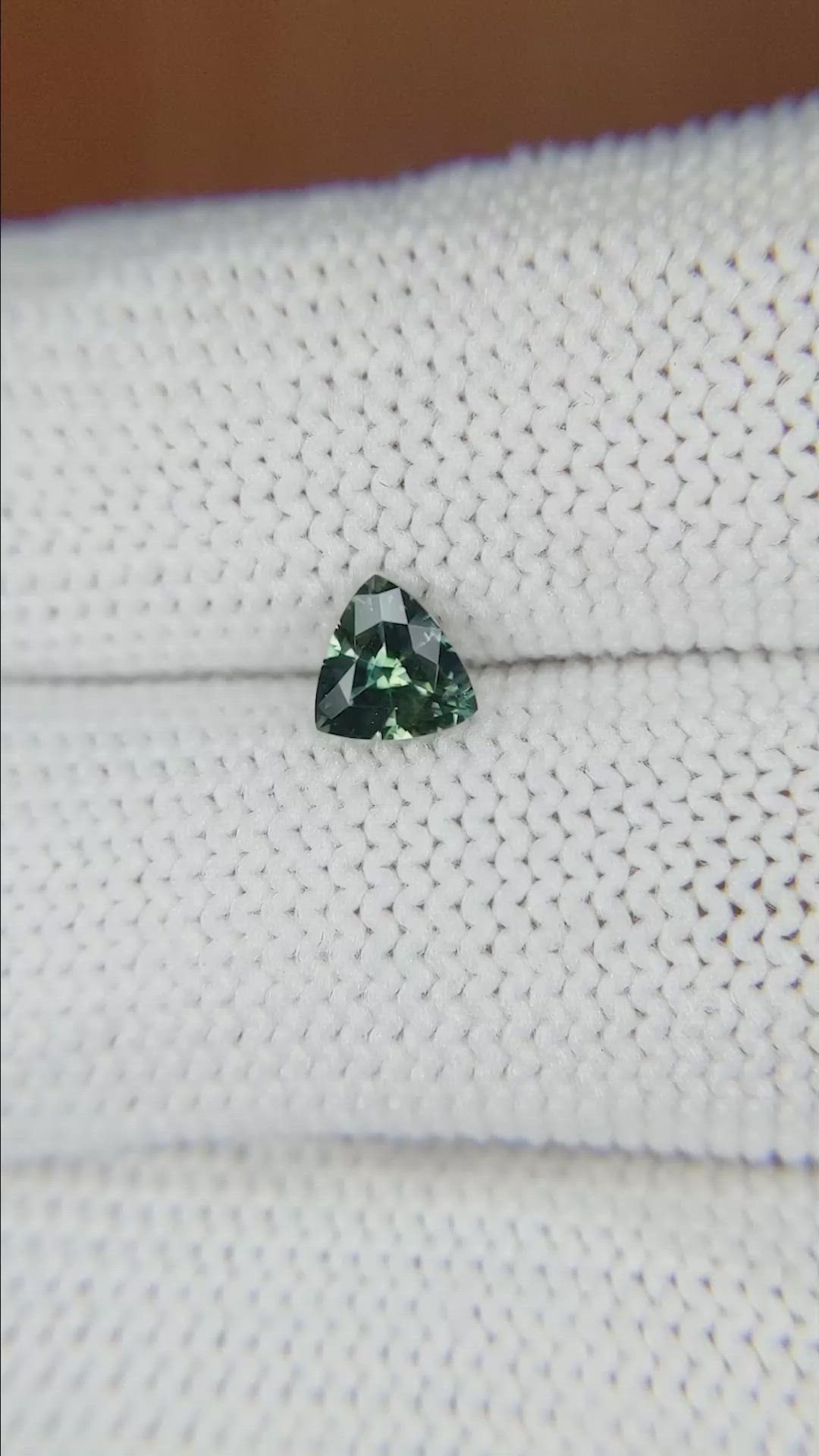 0.61 Ct. Bluish Green Sapphire from Ceylon (Sri Lanka) Size Video