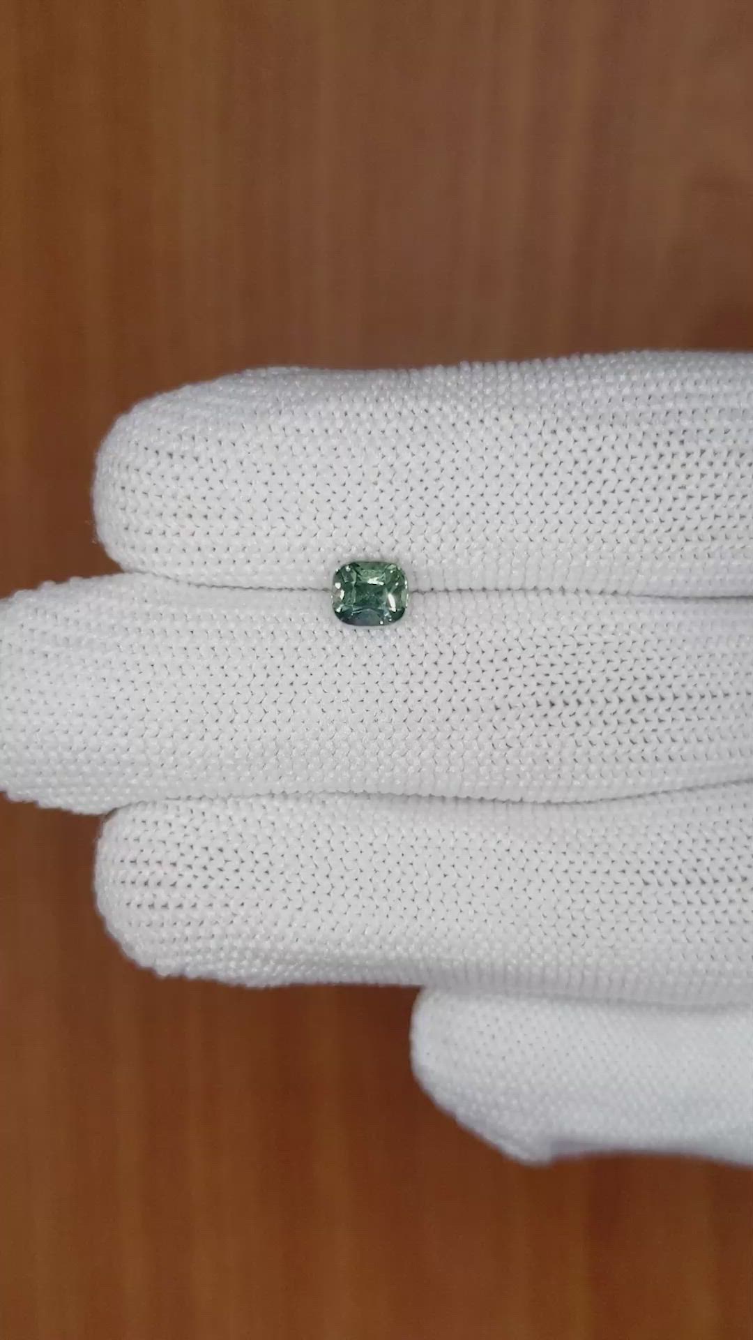 1.04 Ct. Bluish Green Sapphire from Ceylon (Sri Lanka) Size Video