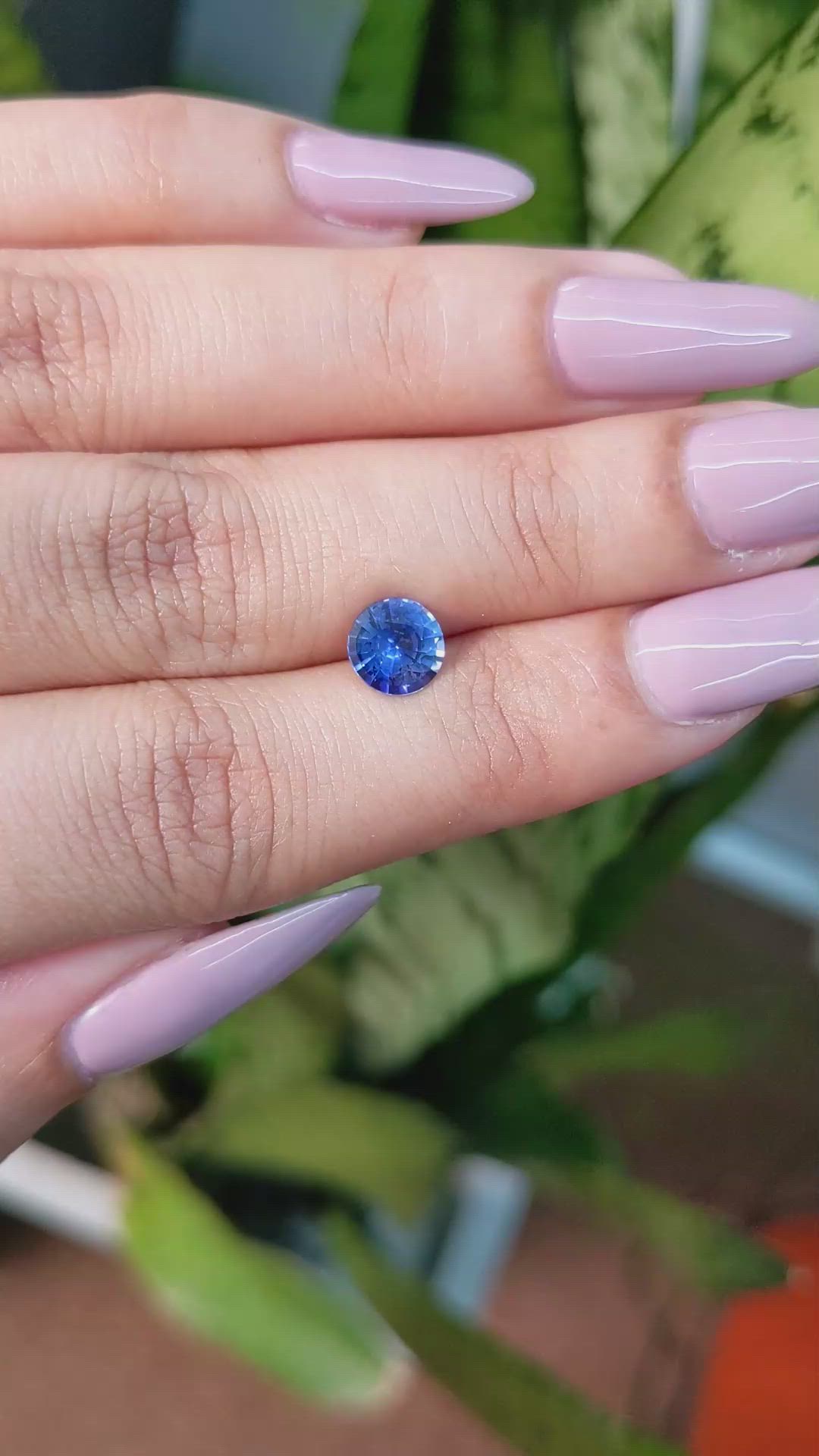 1.27 Ct. Blue Sapphire from Ceylon (Sri Lanka) Size Video