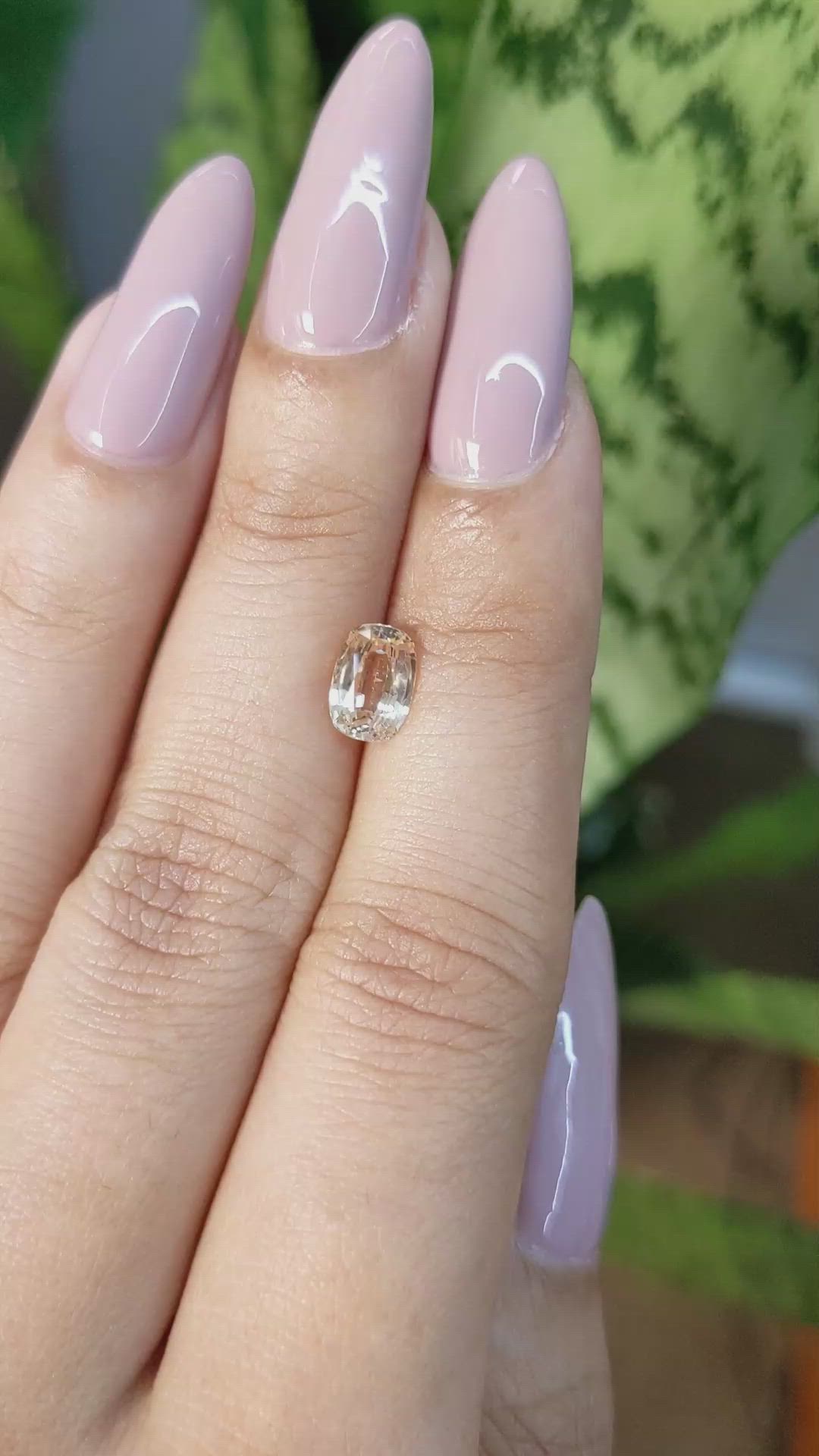 1.49 Ct. Peach Sapphire from Ceylon (Sri Lanka) Size Video