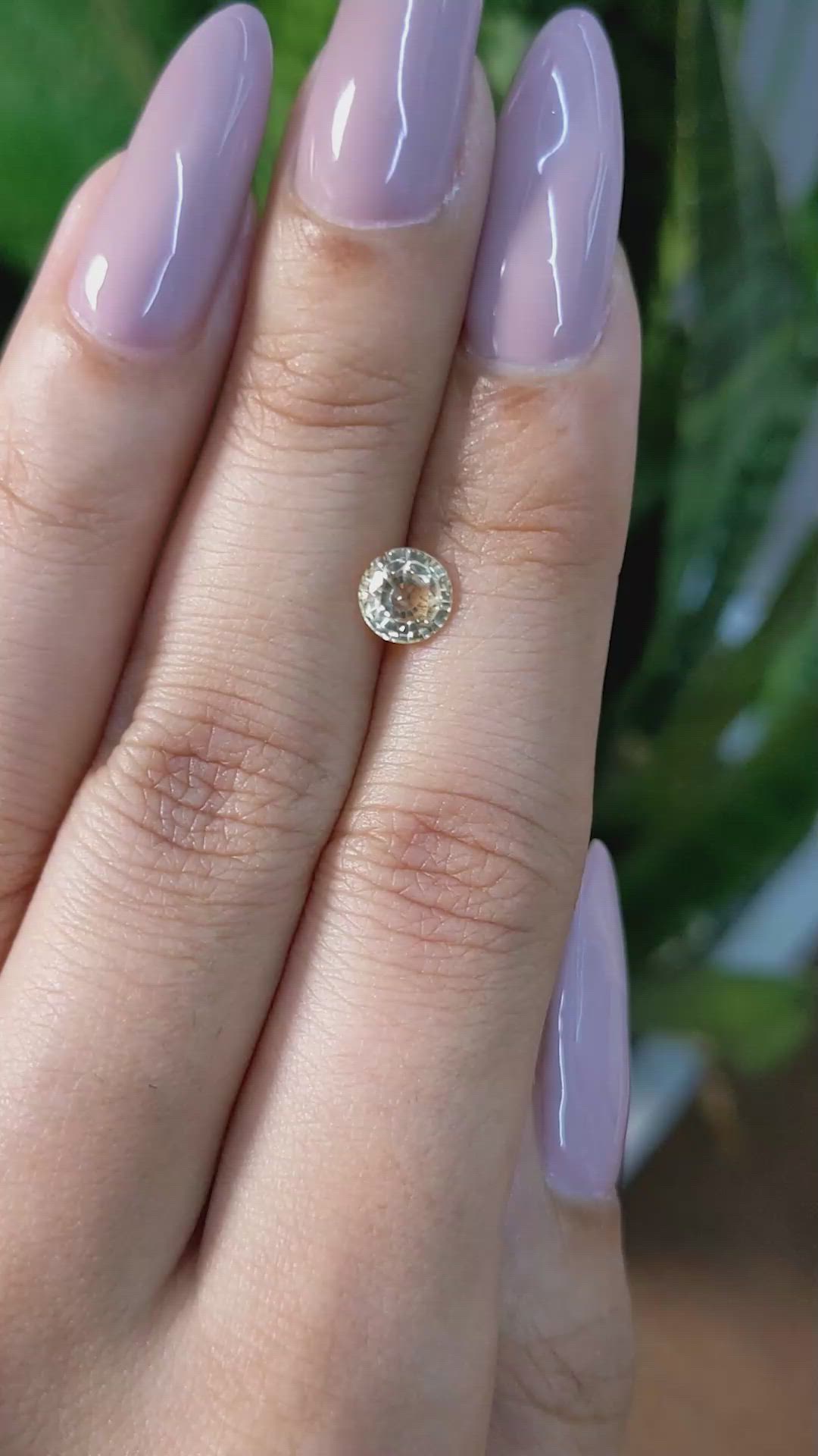 1.07 Ct. Peach Sapphire from Ceylon (Sri Lanka) Size Video