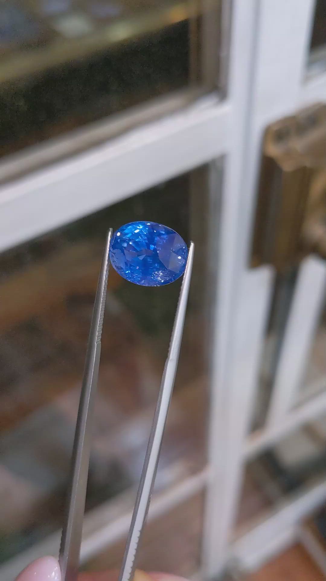 10.36 Ct. Blue Sapphire from Ceylon (Sri Lanka) Size Video