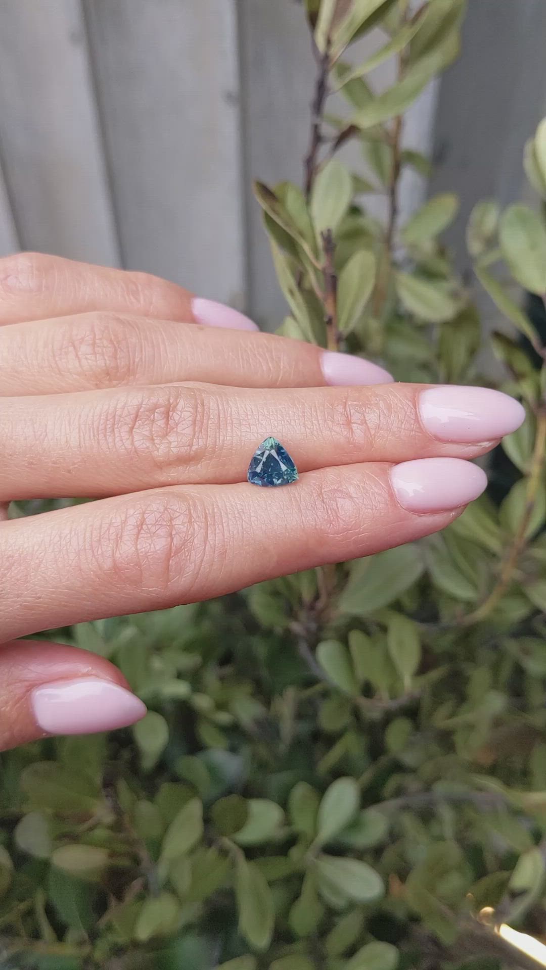 2.16 Ct. Bluish Green Sapphire from Ceylon (Sri Lanka) Size Video