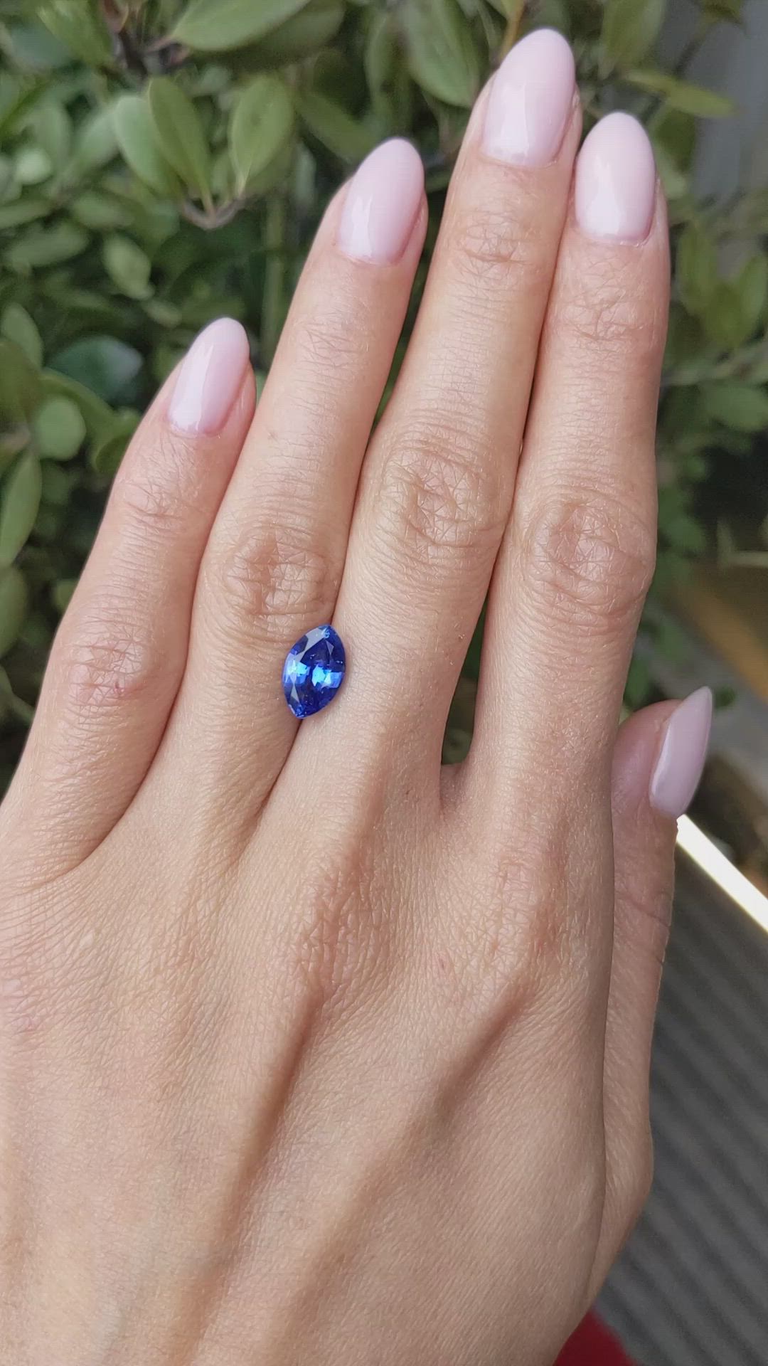 2.78 Ct. Blue Sapphire from Ceylon (Sri Lanka) Size Video