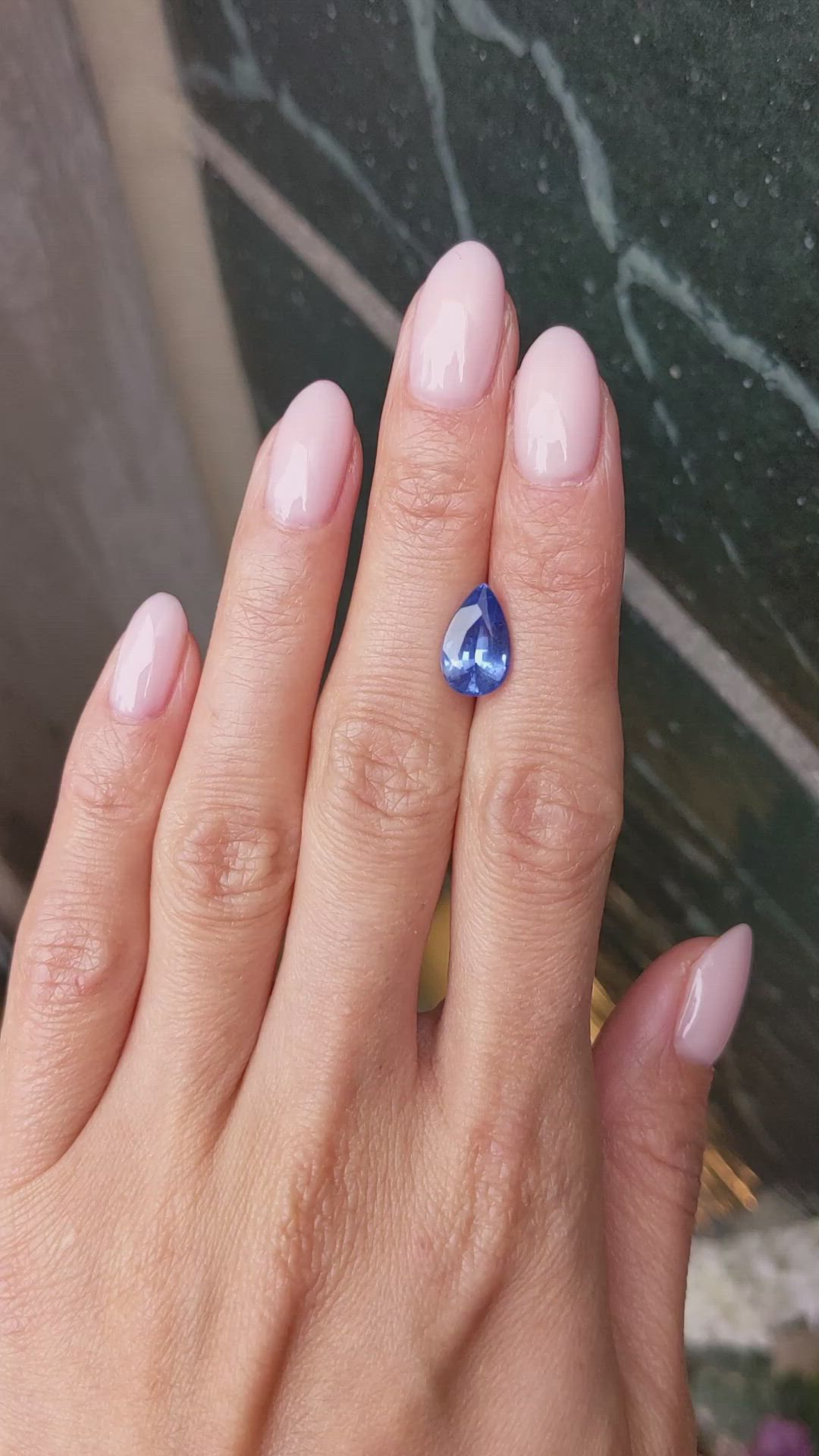 3.45 Ct. Blue Sapphire from Ceylon (Sri Lanka) Size Video