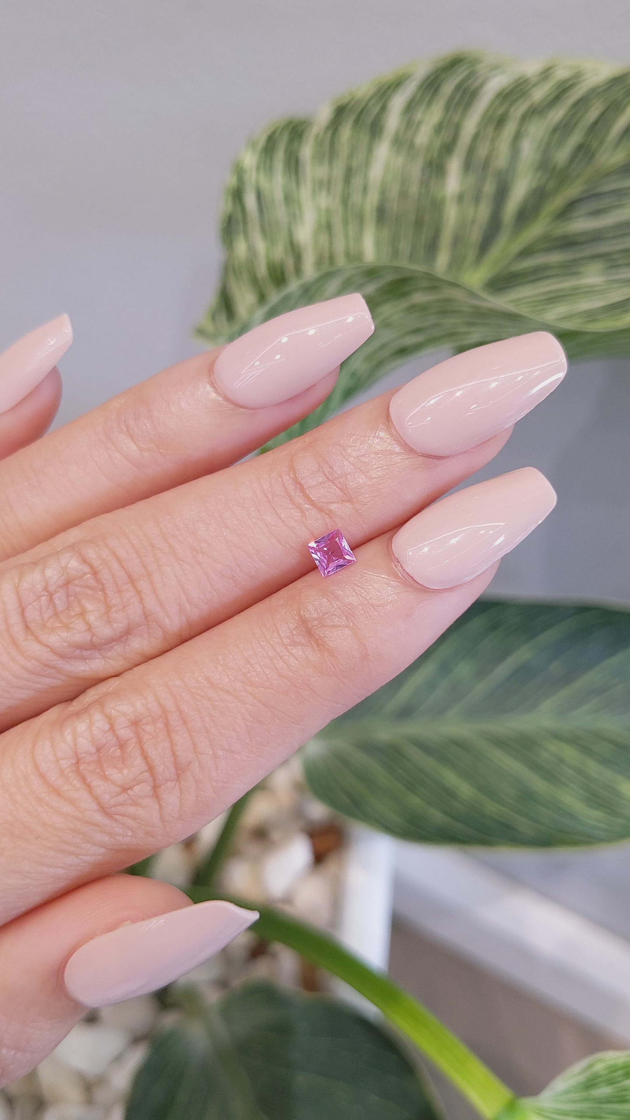 0.31 Ct. Pink Sapphire from Ceylon (Sri Lanka) Size Video