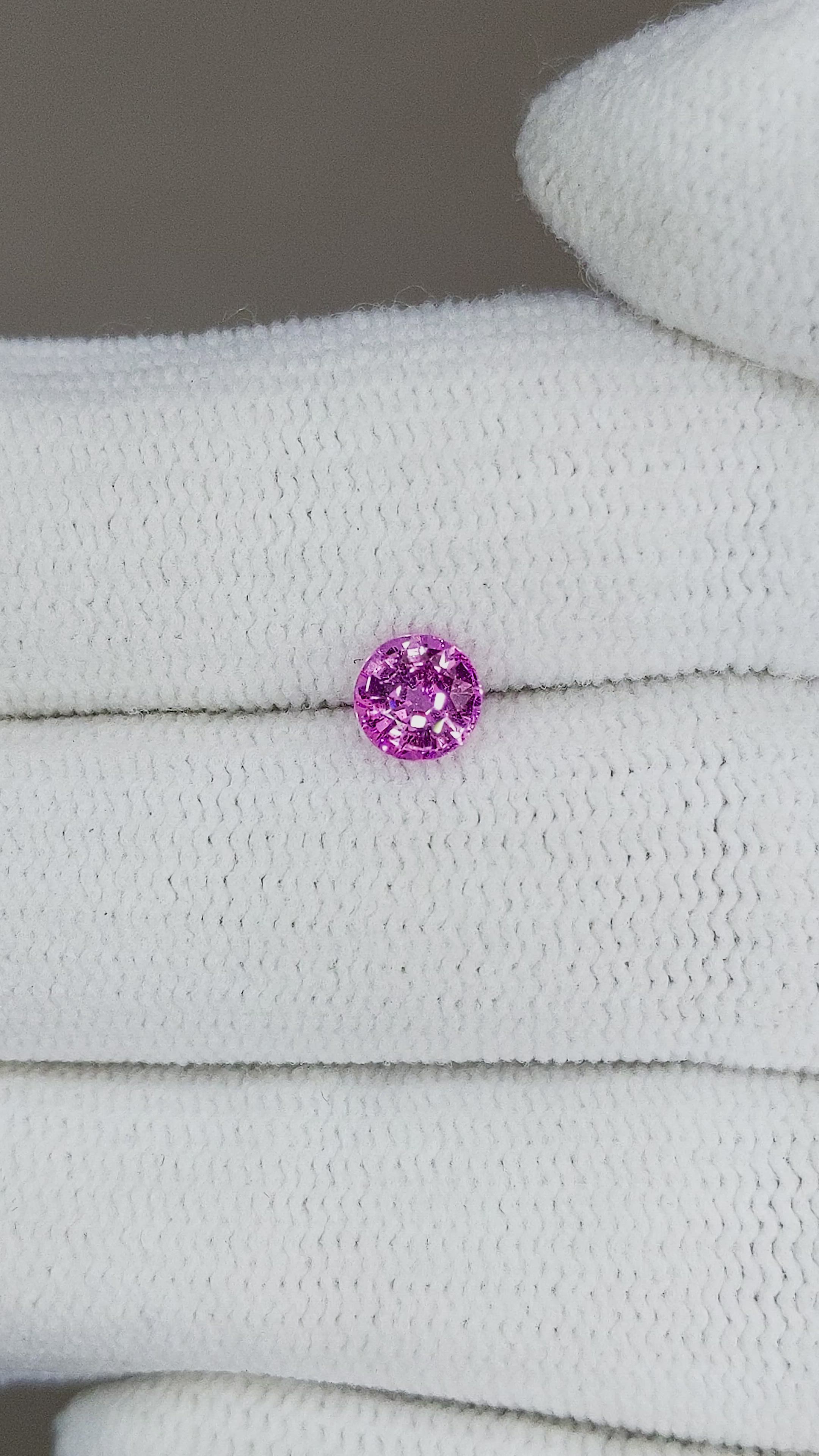 0.57 Ct. Pink Sapphire from Ceylon (Sri Lanka) Size Video
