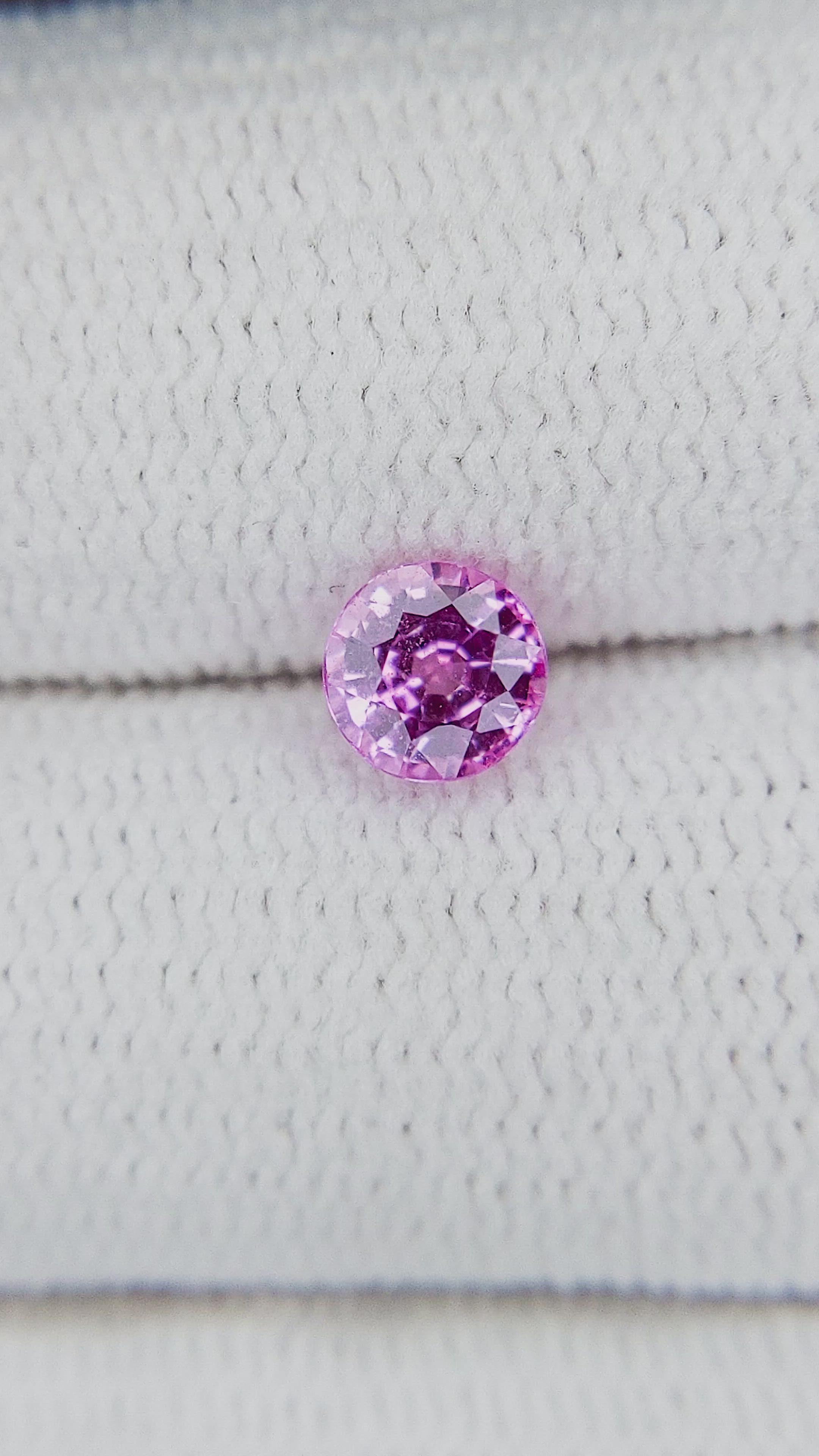 0.57 Ct. Pink Sapphire from Ceylon (Sri Lanka) Size Video