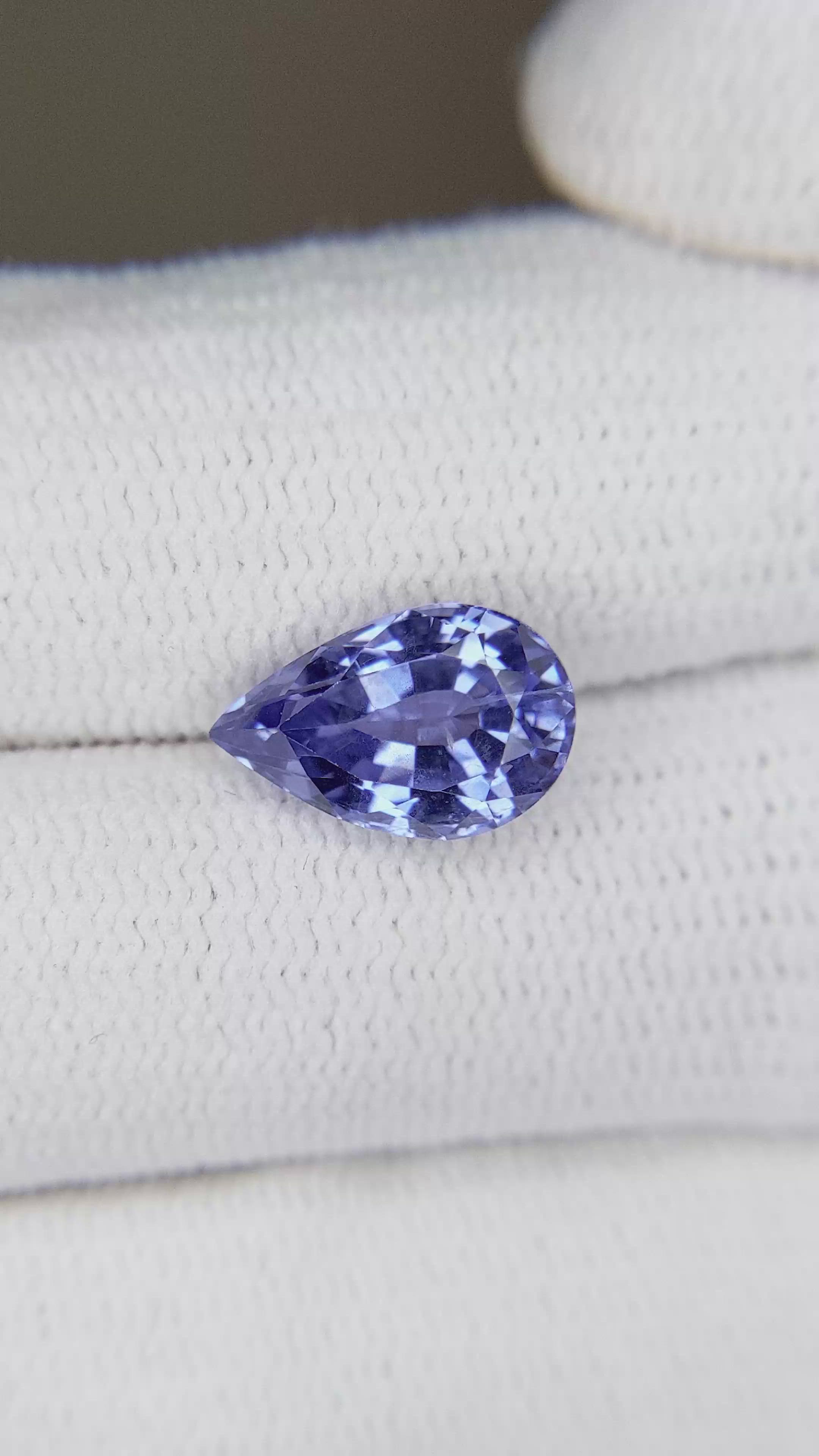 2.90 Ct. Blue Sapphire from Ceylon (Sri Lanka) Size Video