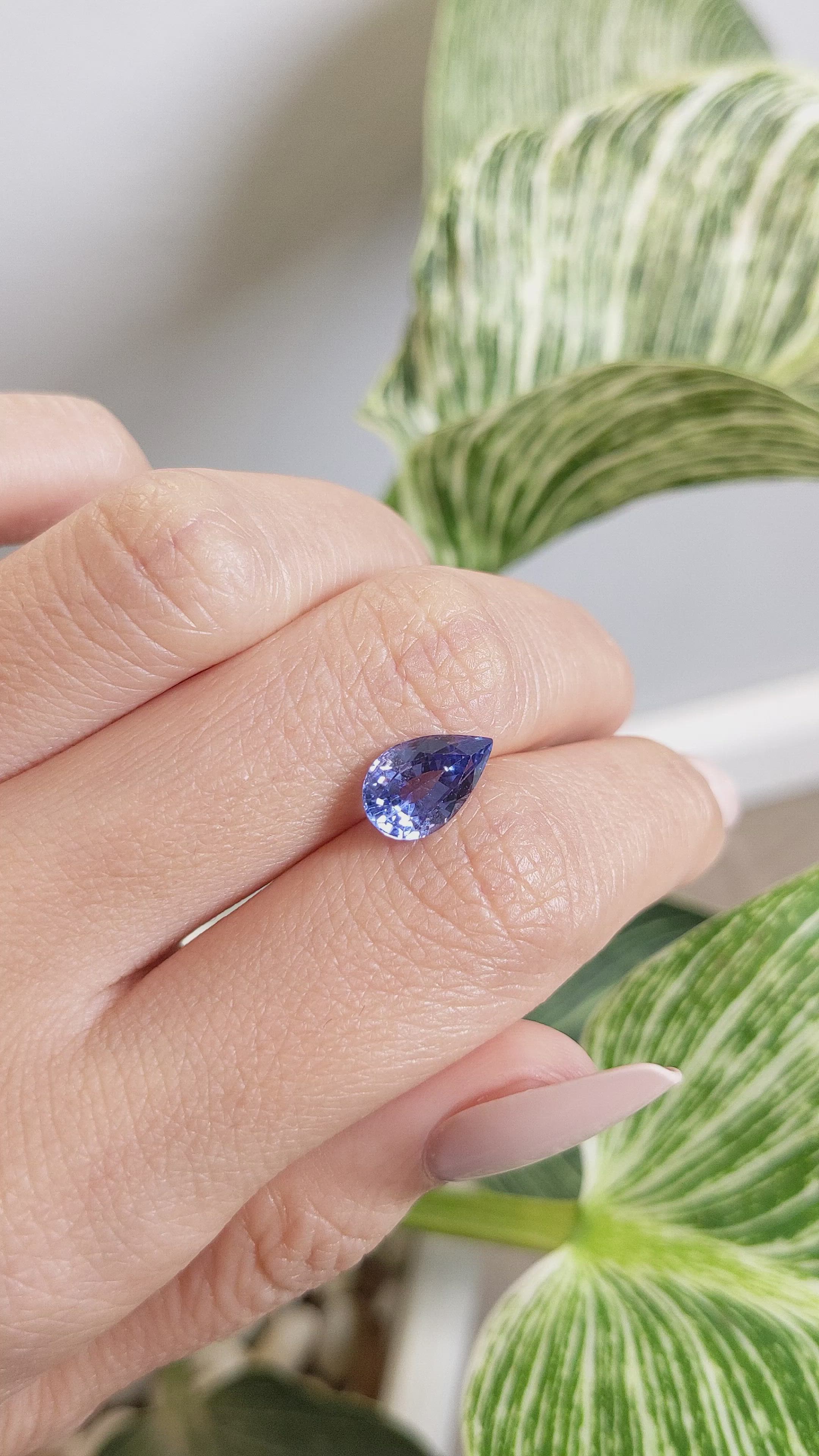 2.90 Ct. Blue Sapphire from Ceylon (Sri Lanka) Size Video