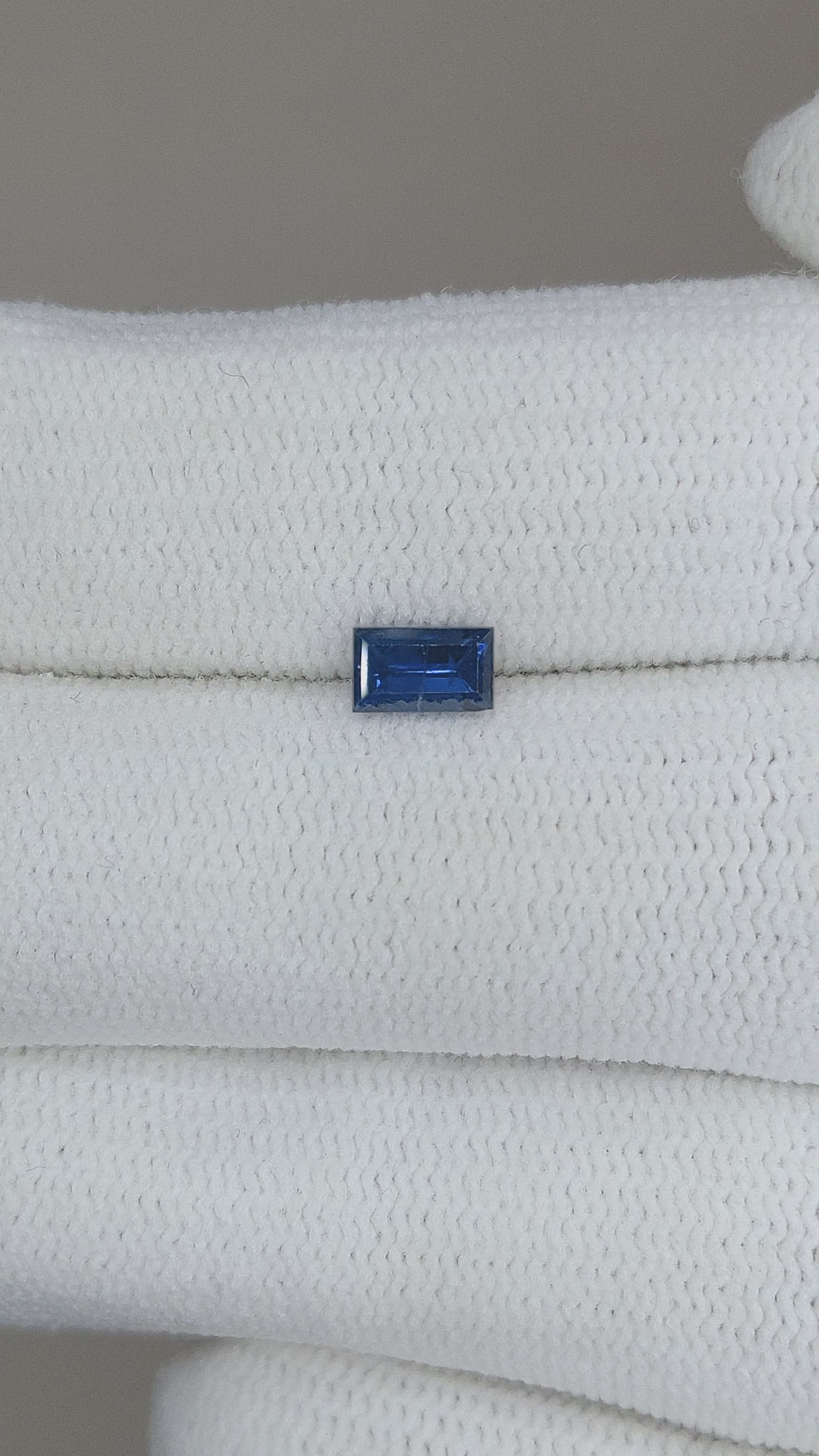0.46 Ct. Blue Sapphire from Ceylon (Sri Lanka) Size Video