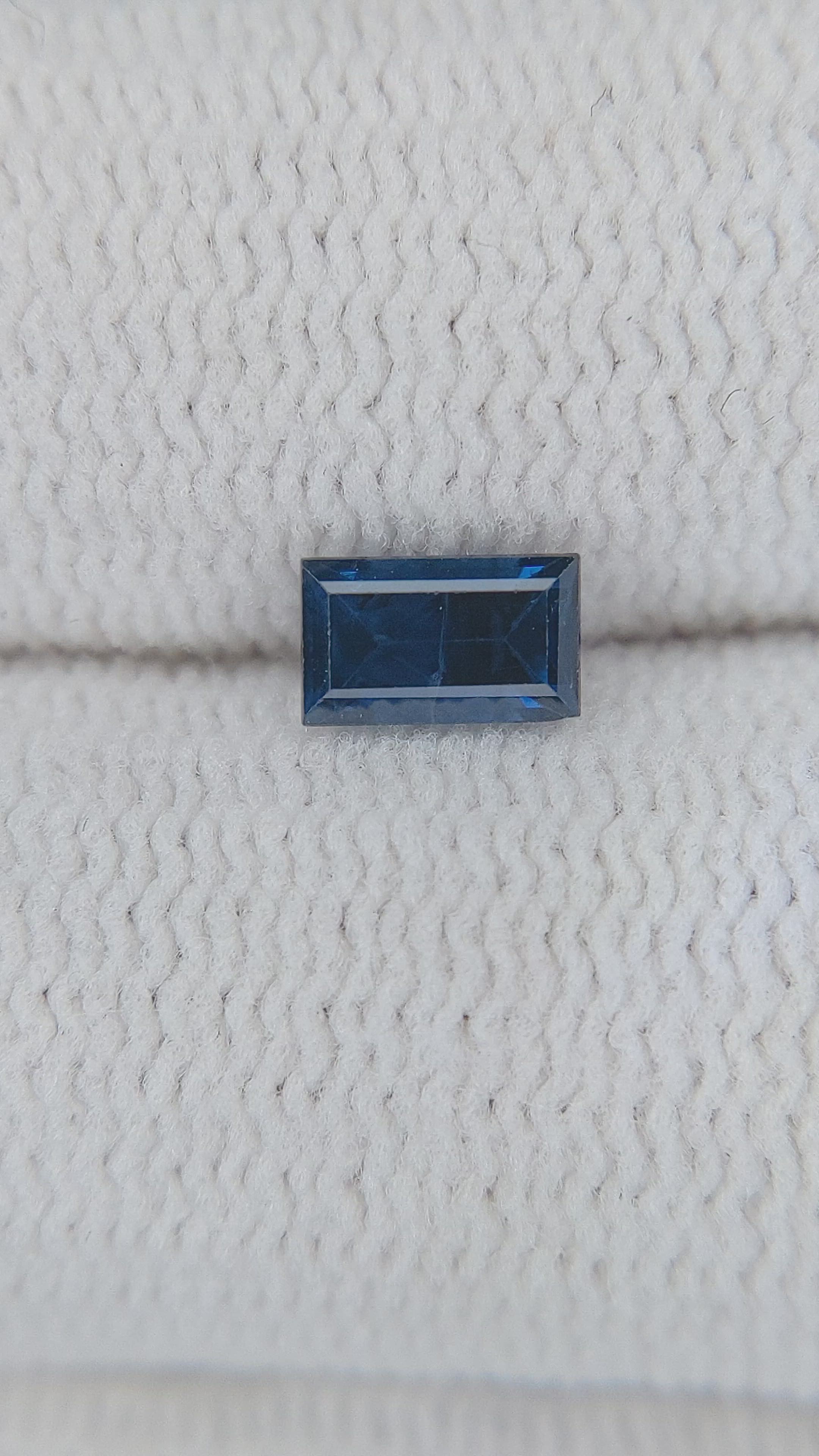 0.46 Ct. Blue Sapphire from Ceylon (Sri Lanka) Size Video