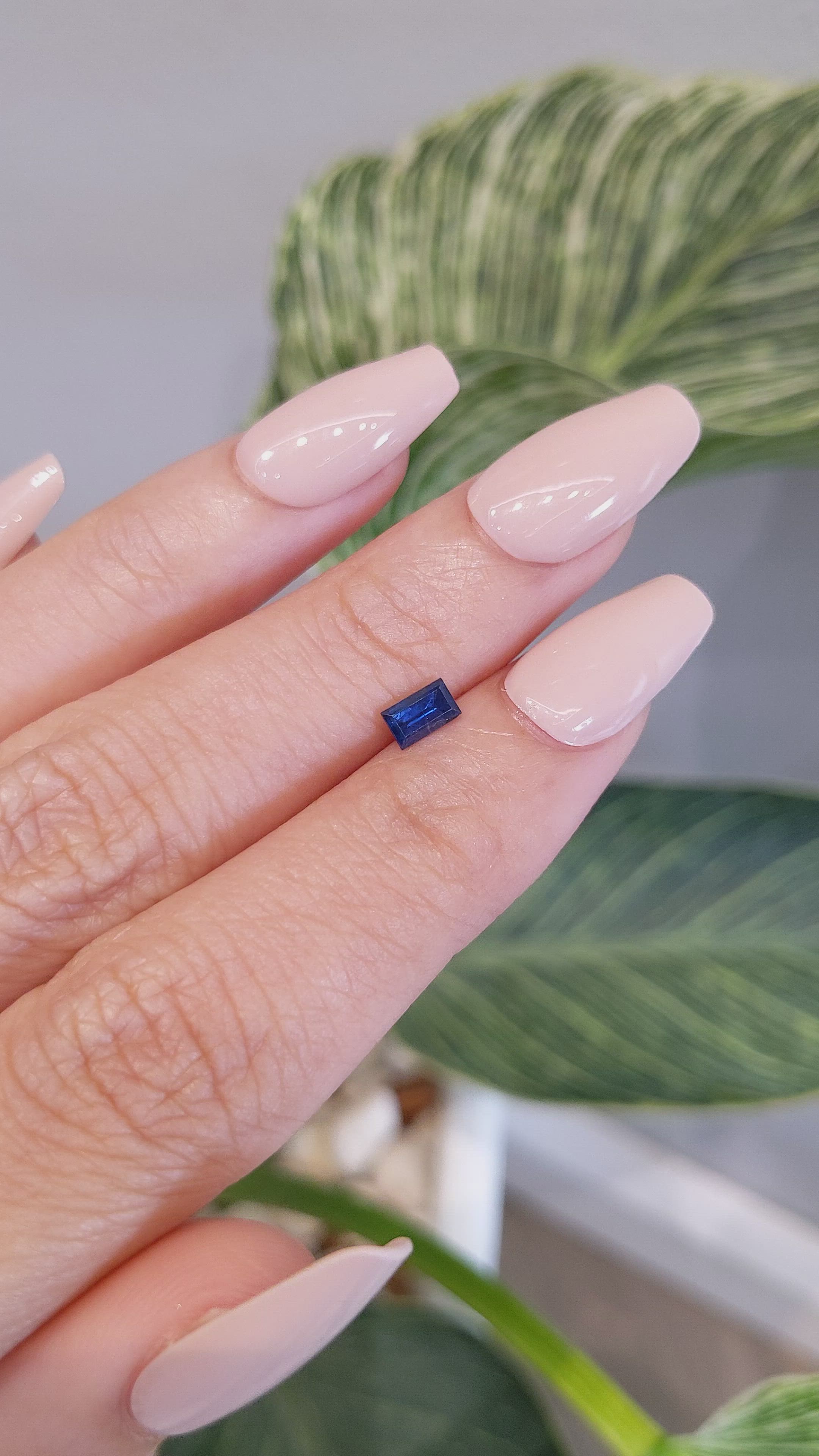 0.46 Ct. Blue Sapphire from Ceylon (Sri Lanka) Size Video