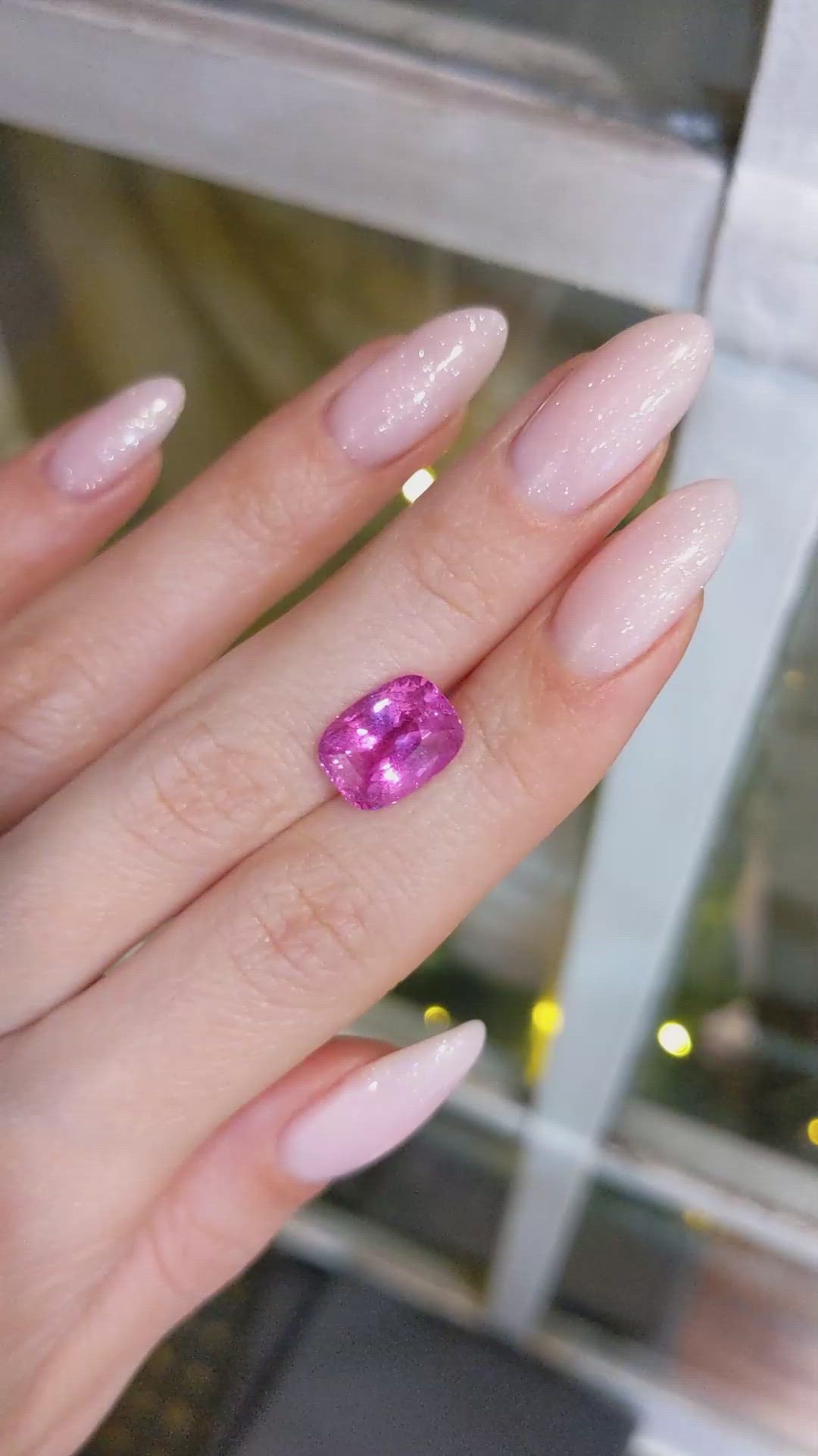 6.27 Ct. Pink Sapphire from Ceylon (Sri Lanka) Size Video