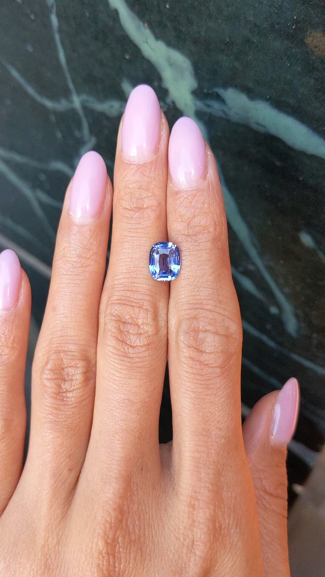 3.03 Ct. Blue Sapphire from Ceylon (Sri Lanka) Size Video