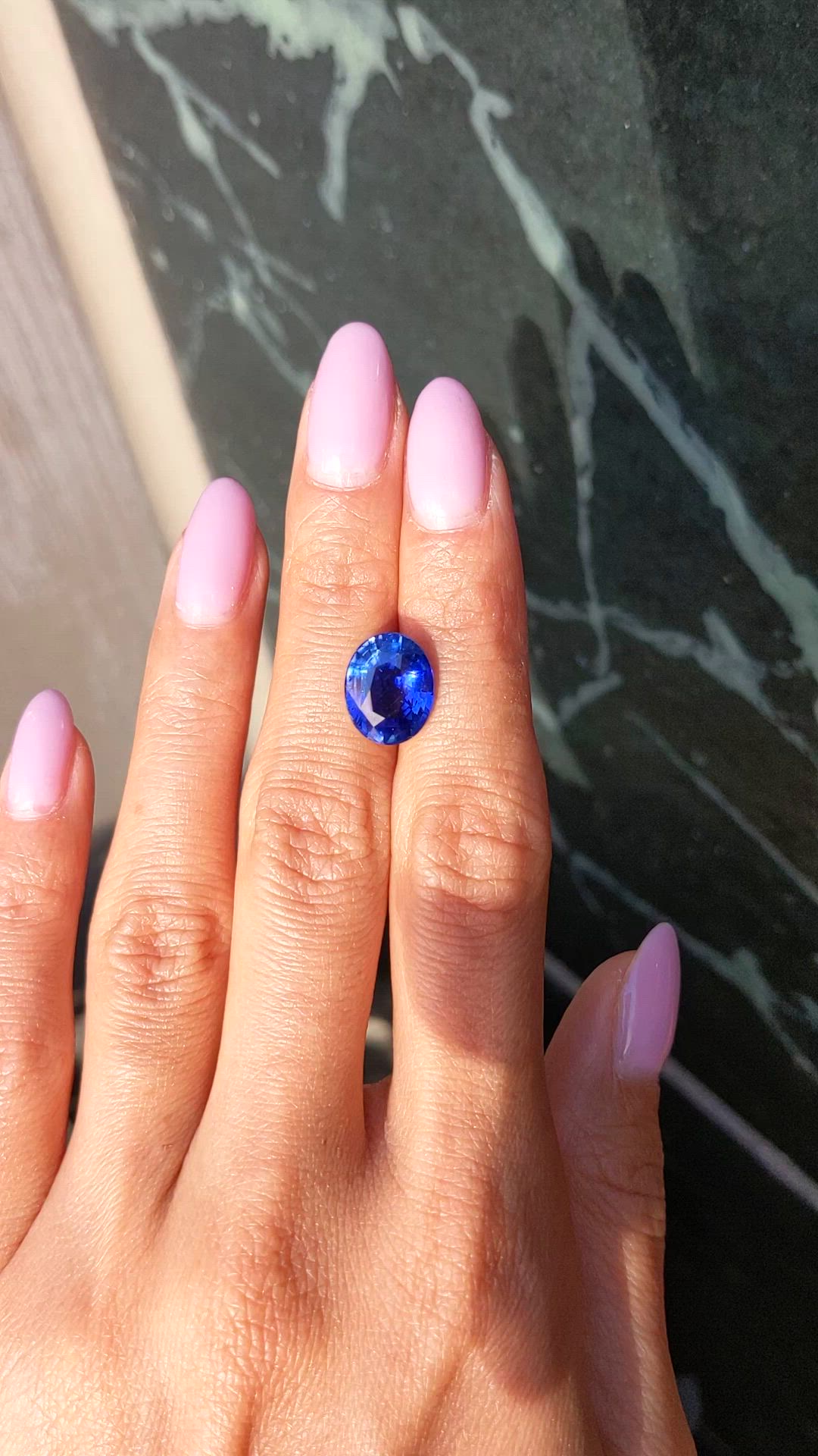 6.29 Ct. Blue Sapphire from Madagascar Size Video