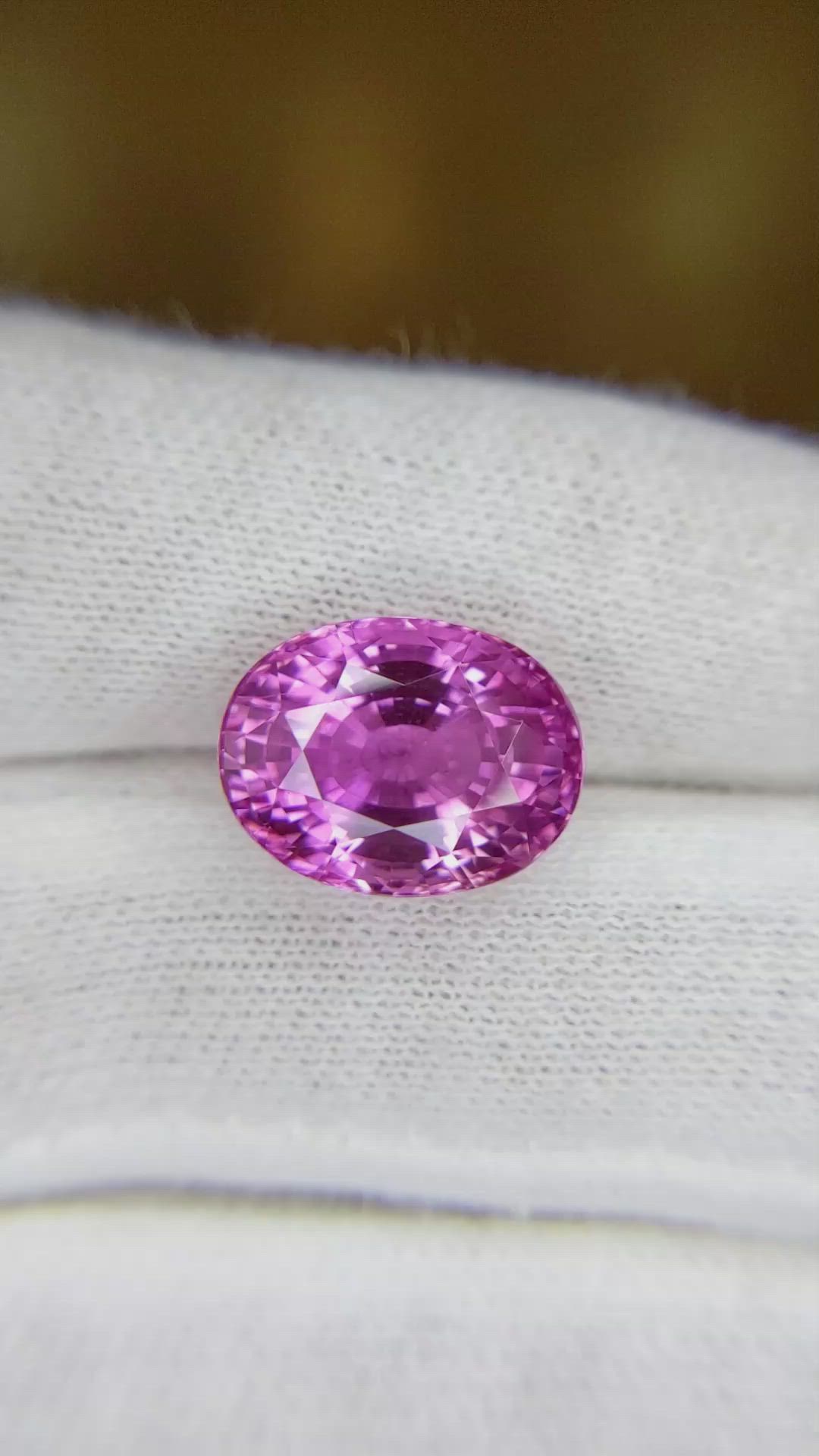 10.16 Ct. Pink Sapphire from Ceylon (Sri Lanka) Size Video