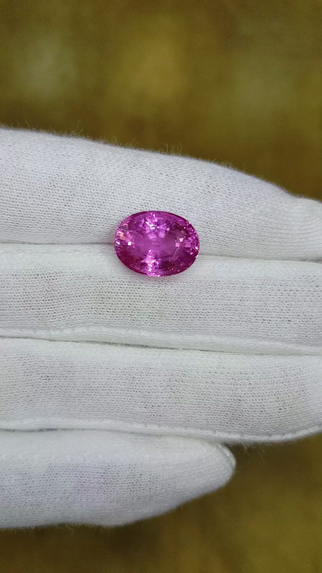 10.16 Ct. Pink Sapphire from Ceylon (Sri Lanka) Size Video