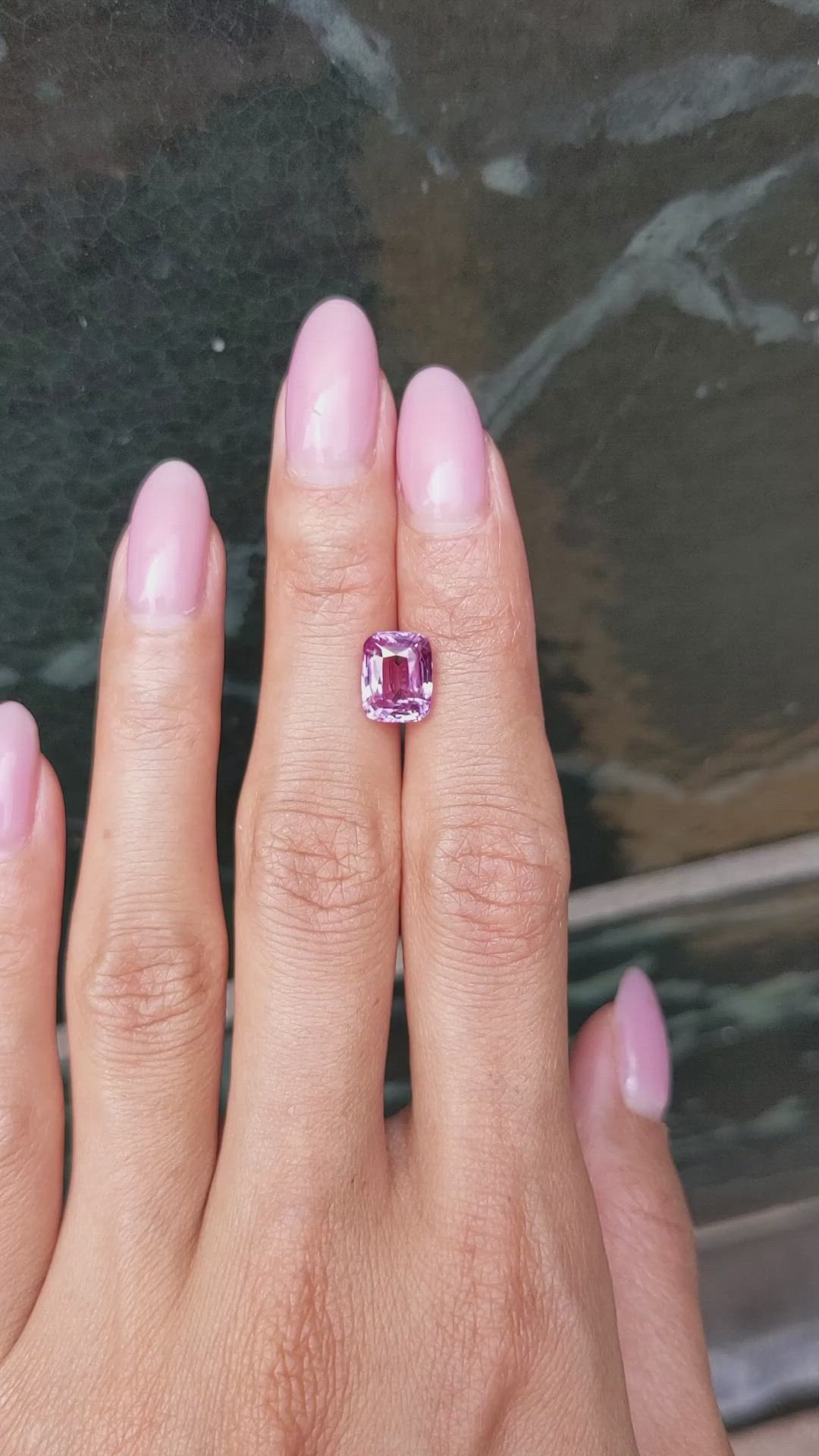 4.09 Ct. Pink Sapphire from Ceylon (Sri Lanka) Size Video