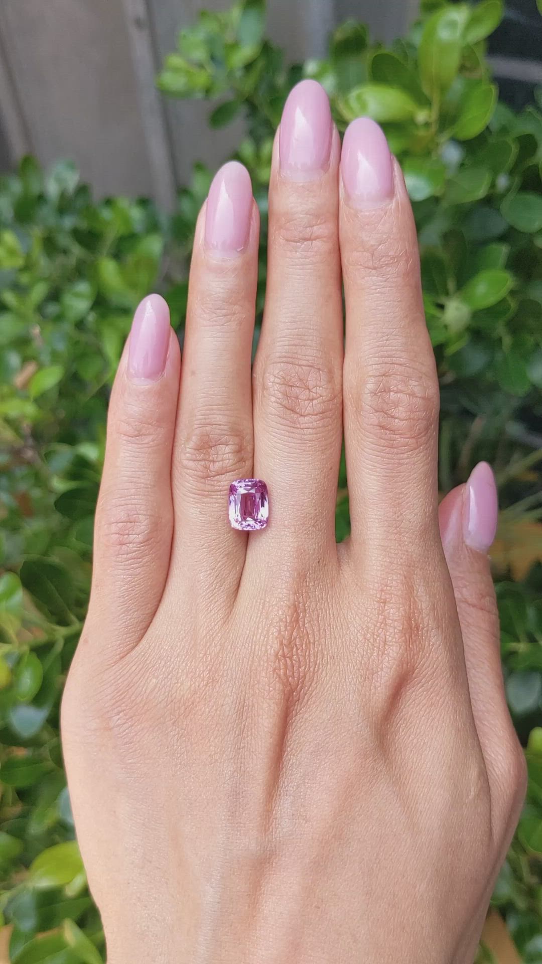 4.09 Ct. Pink Sapphire from Ceylon (Sri Lanka) Size Video