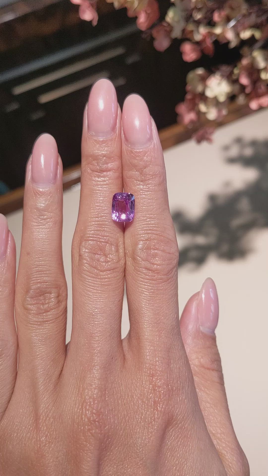 4.09 Ct. Pink Sapphire from Ceylon (Sri Lanka) Size Video