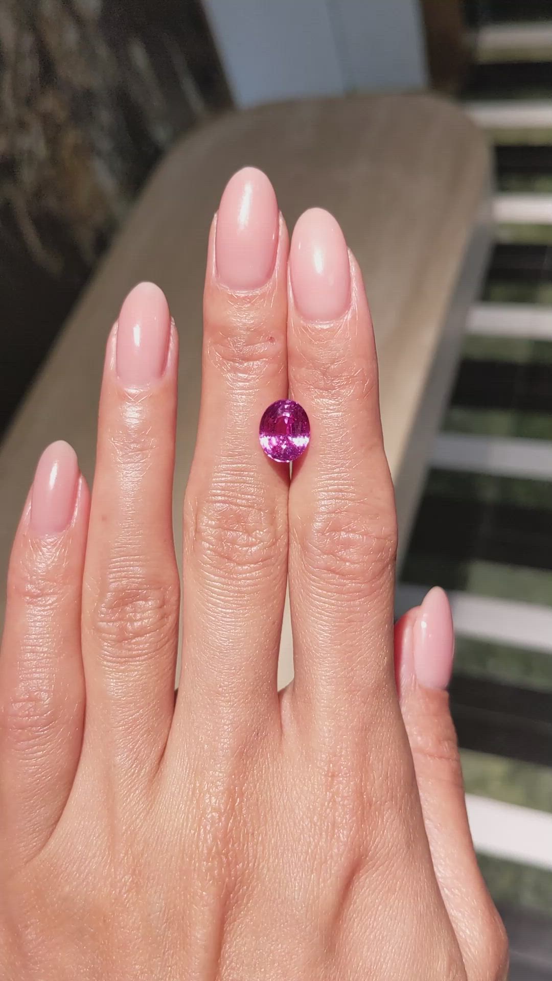 3.58 Ct. Pink Sapphire from Madagascar Size Video