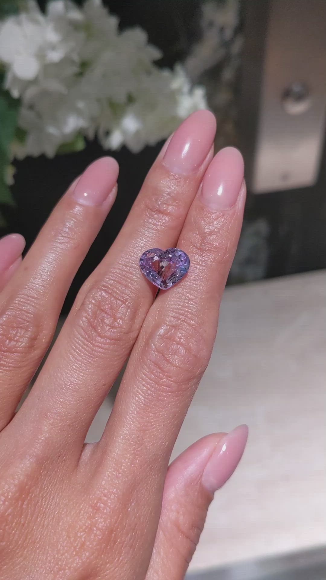 5.25 Ct. Pink Sapphire from Ceylon (Sri Lanka) Size Video