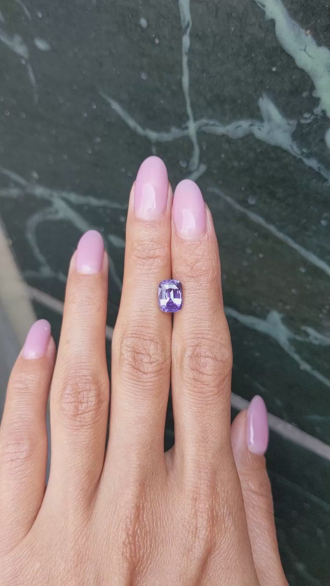 3.10 Ct. Purple Sapphire from Ceylon (Sri Lanka) Size Video