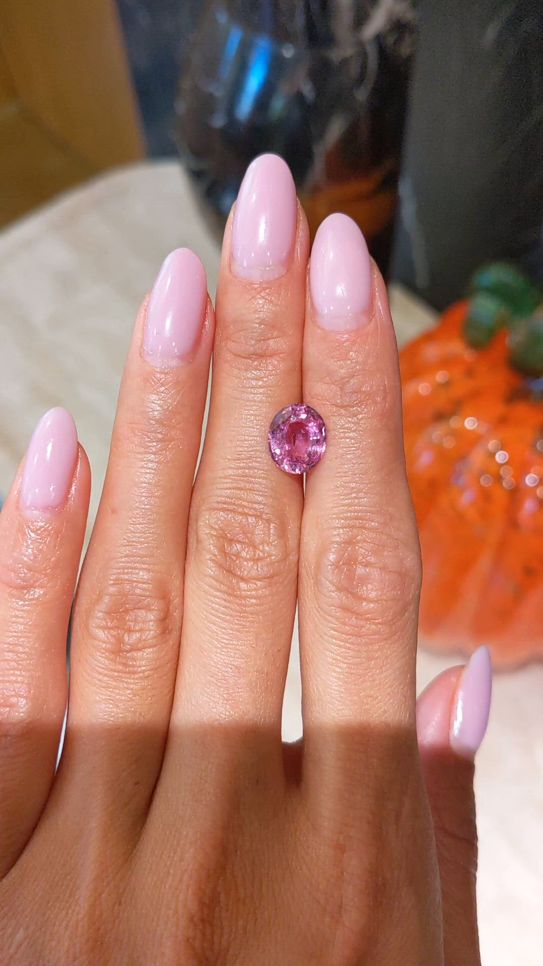 3.06 Ct. Padparadscha Sapphire from Madagascar Size Video