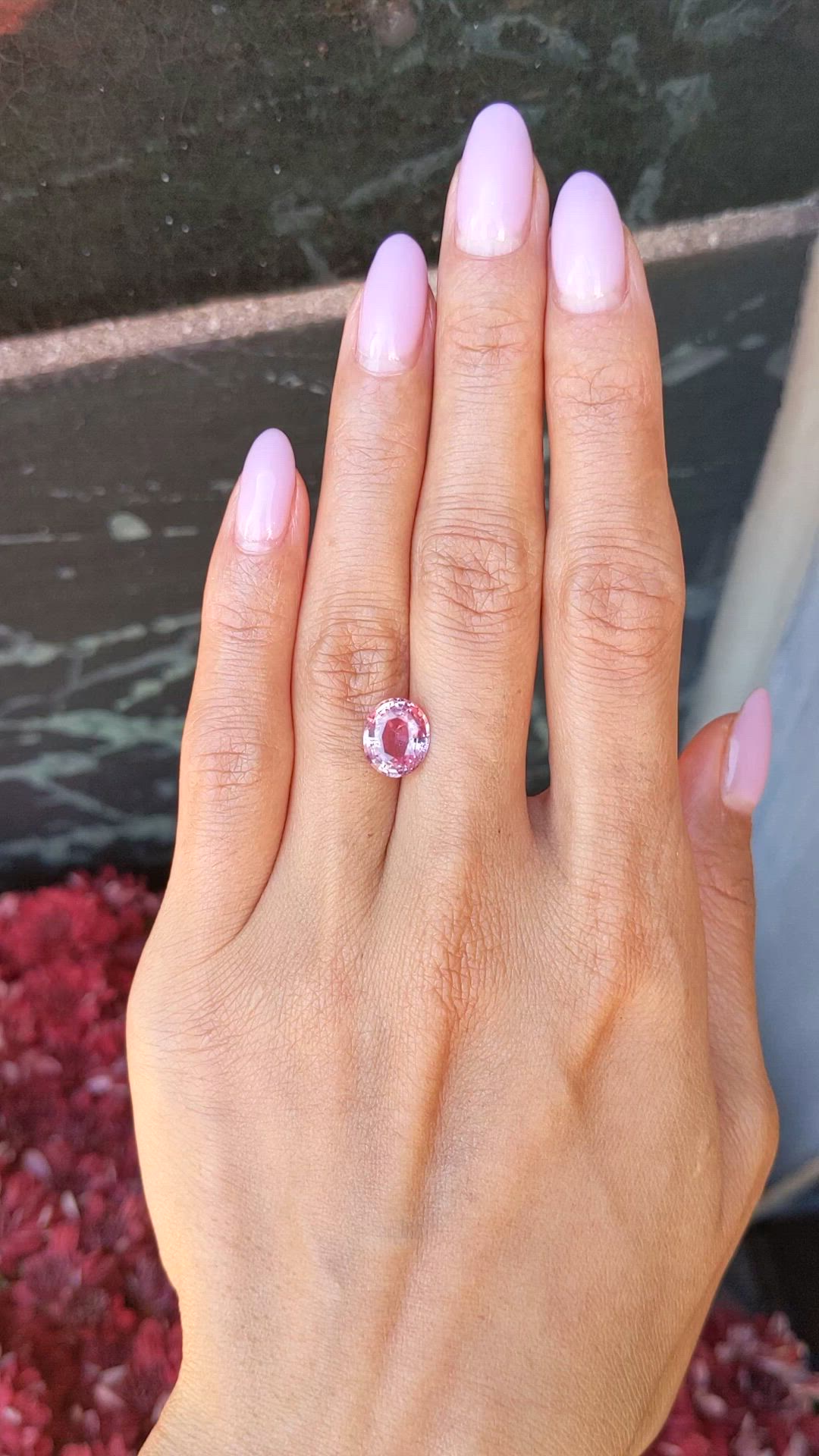 3.06 Ct. Padparadscha Sapphire from Madagascar Size Video