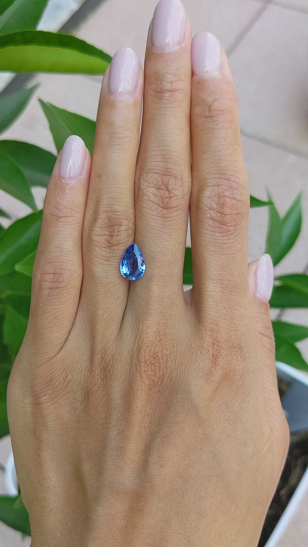 2.51 Ct. Blue Sapphire from Ceylon (Sri Lanka) Size Video
