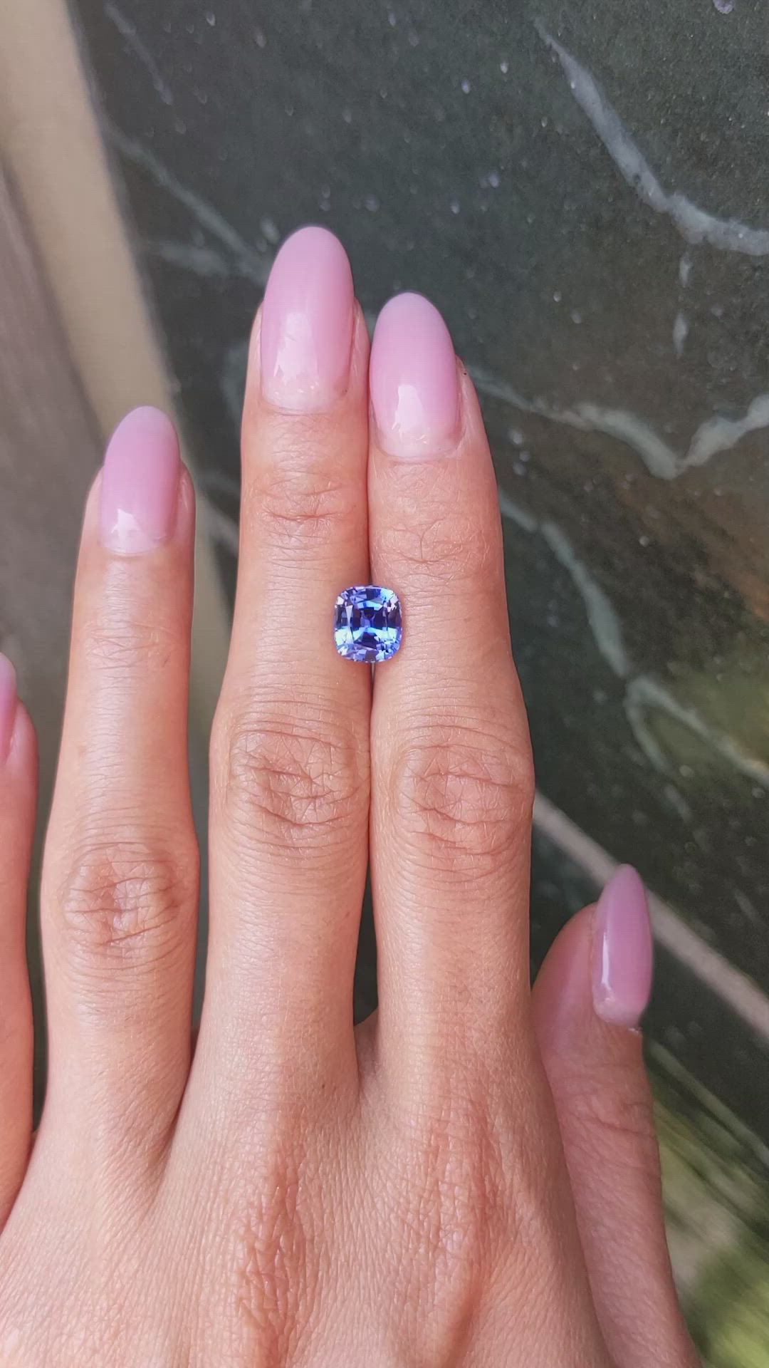2.54 Ct. Blue Sapphire from Ceylon (Sri Lanka) Size Video