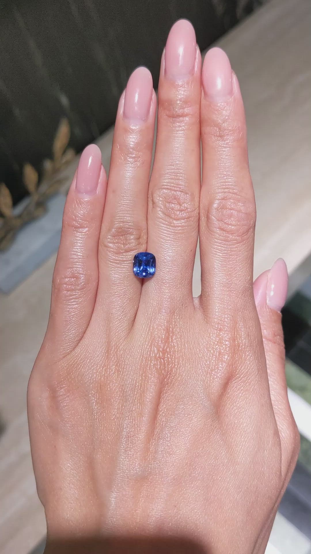 2.54 Ct. Blue Sapphire from Ceylon (Sri Lanka) Size Video