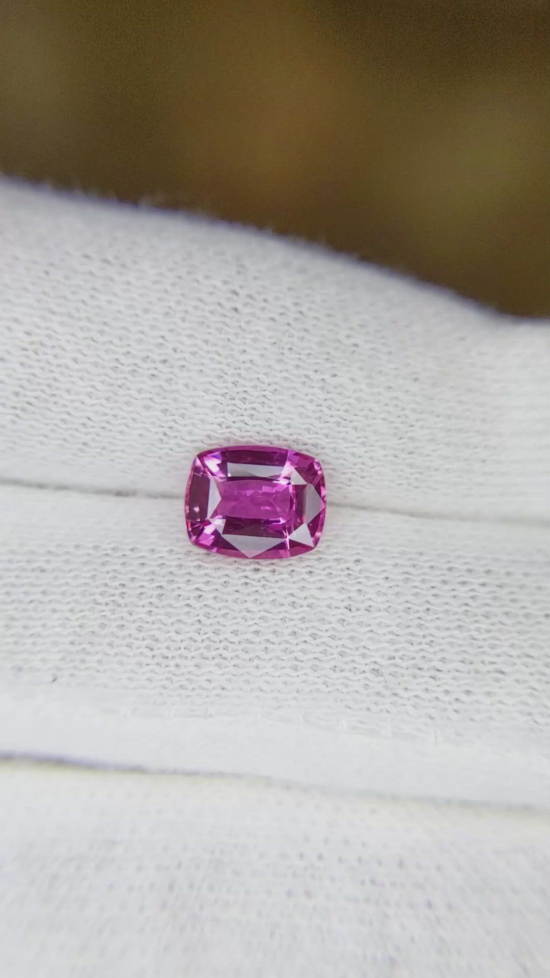 1.56 Ct. Pink Sapphire from Ceylon (Sri Lanka) Size Video