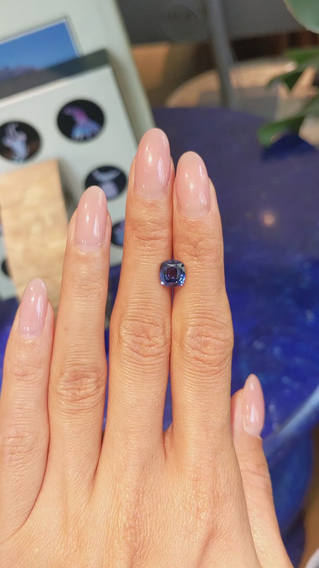 2.54 Ct. Blue Sapphire from Ceylon (Sri Lanka) Size Video
