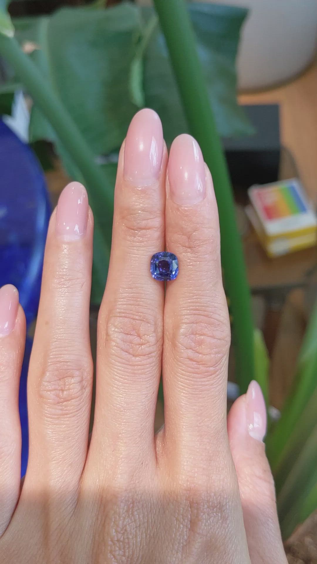 2.54 Ct. Blue Sapphire from Ceylon (Sri Lanka) Size Video