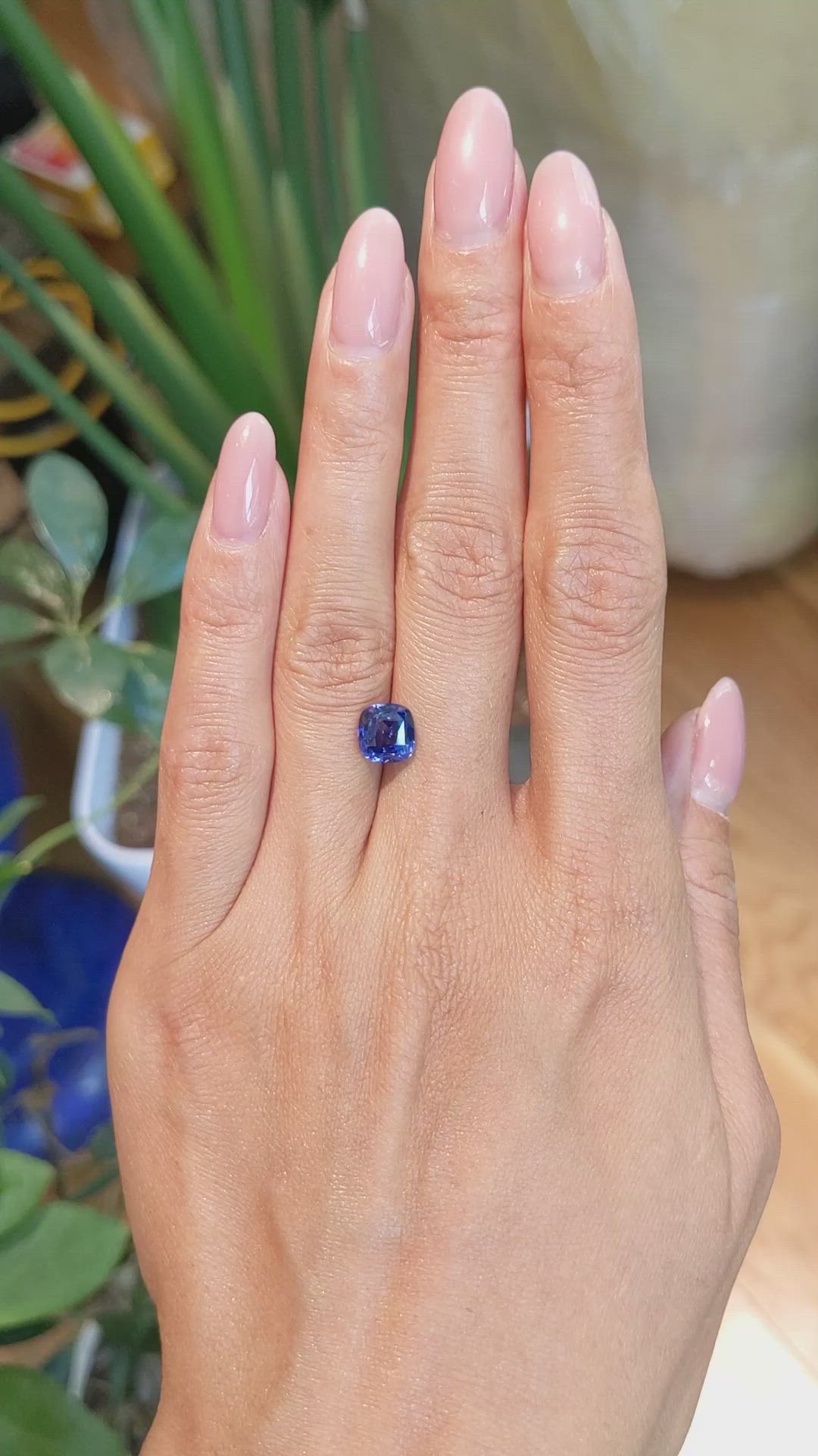 2.54 Ct. Blue Sapphire from Ceylon (Sri Lanka) Size Video