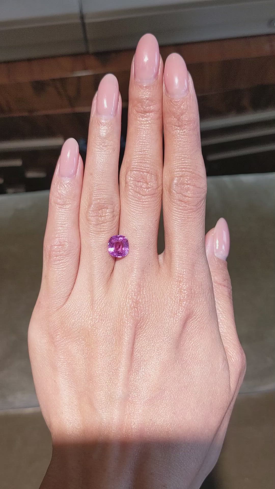 3.05 Ct. Pink Sapphire from Madagascar Size Video
