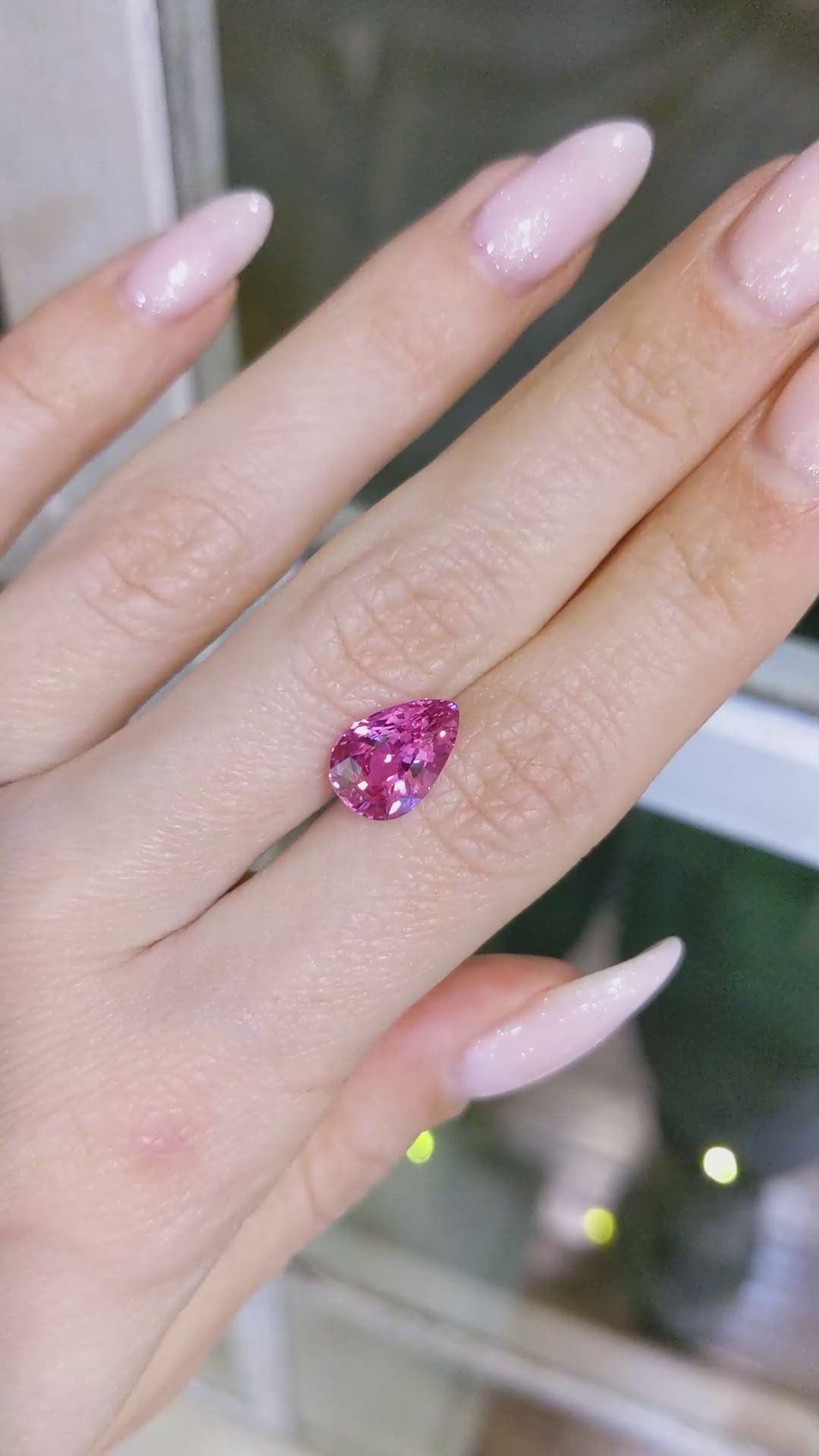 3.54 Ct. Pink Sapphire from Madagascar Size Video