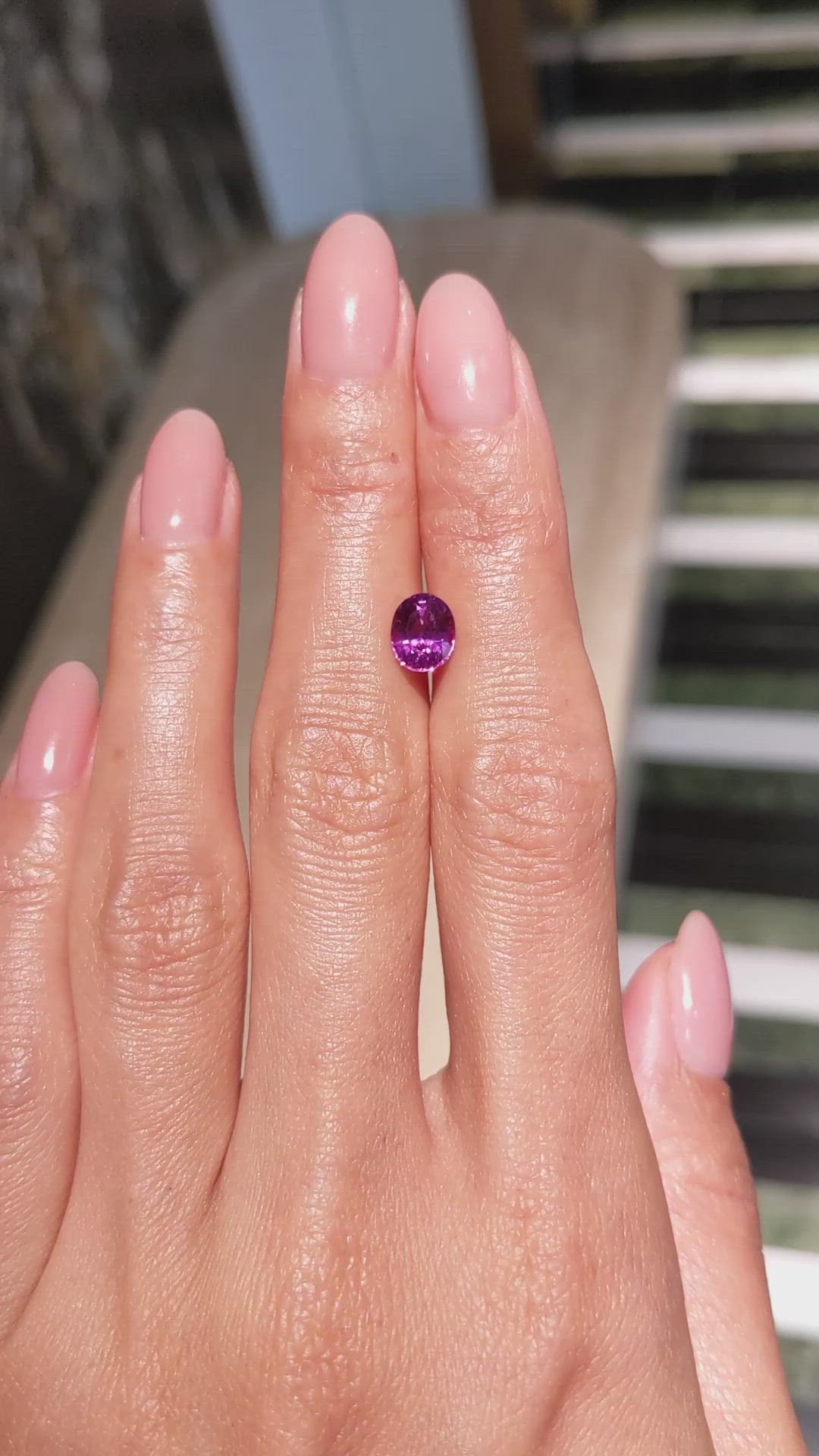 1.66 Ct. Pink Sapphire from Ceylon (Sri Lanka) Size Video