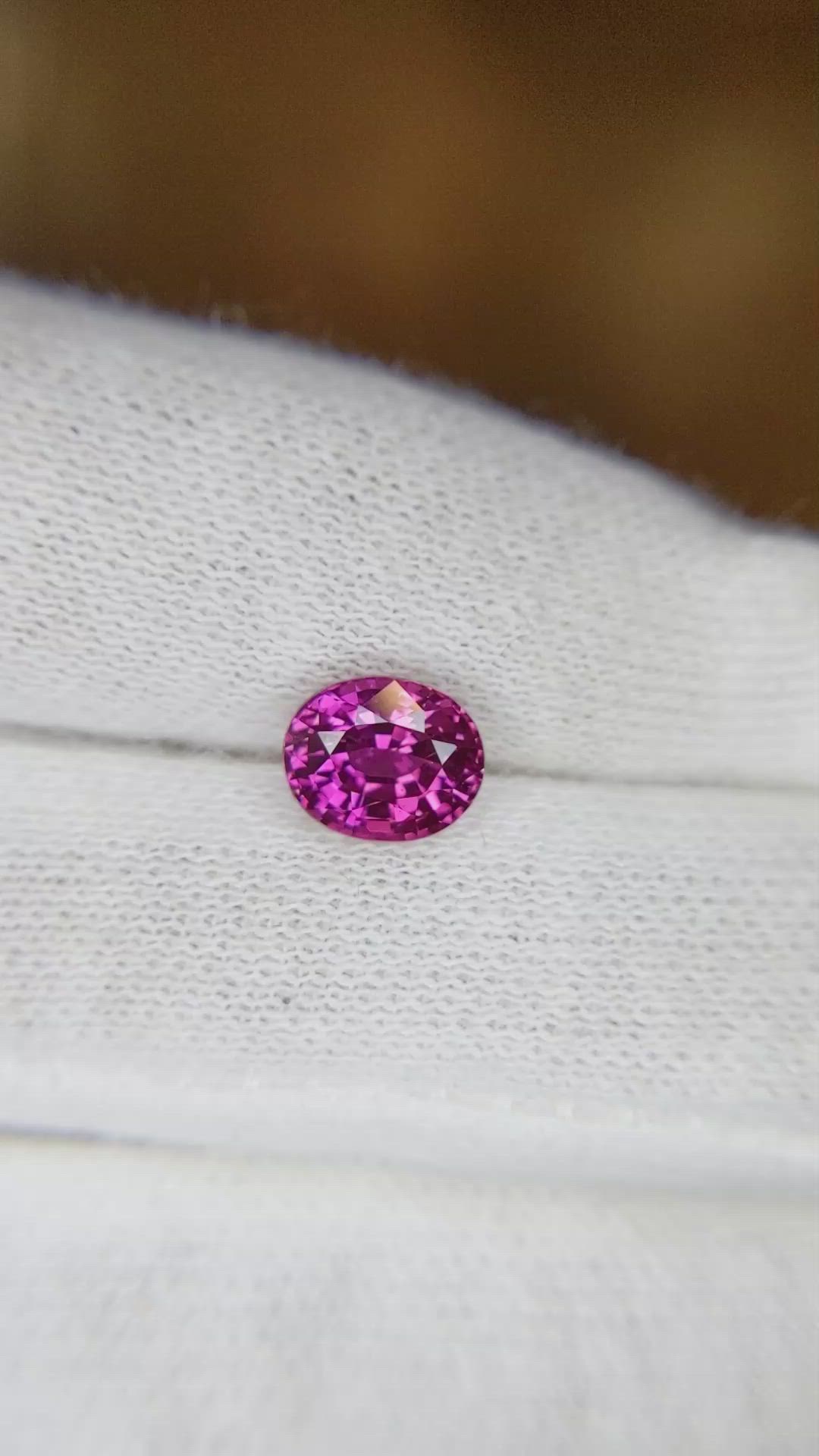 1.66 Ct. Pink Sapphire from Ceylon (Sri Lanka) Size Video