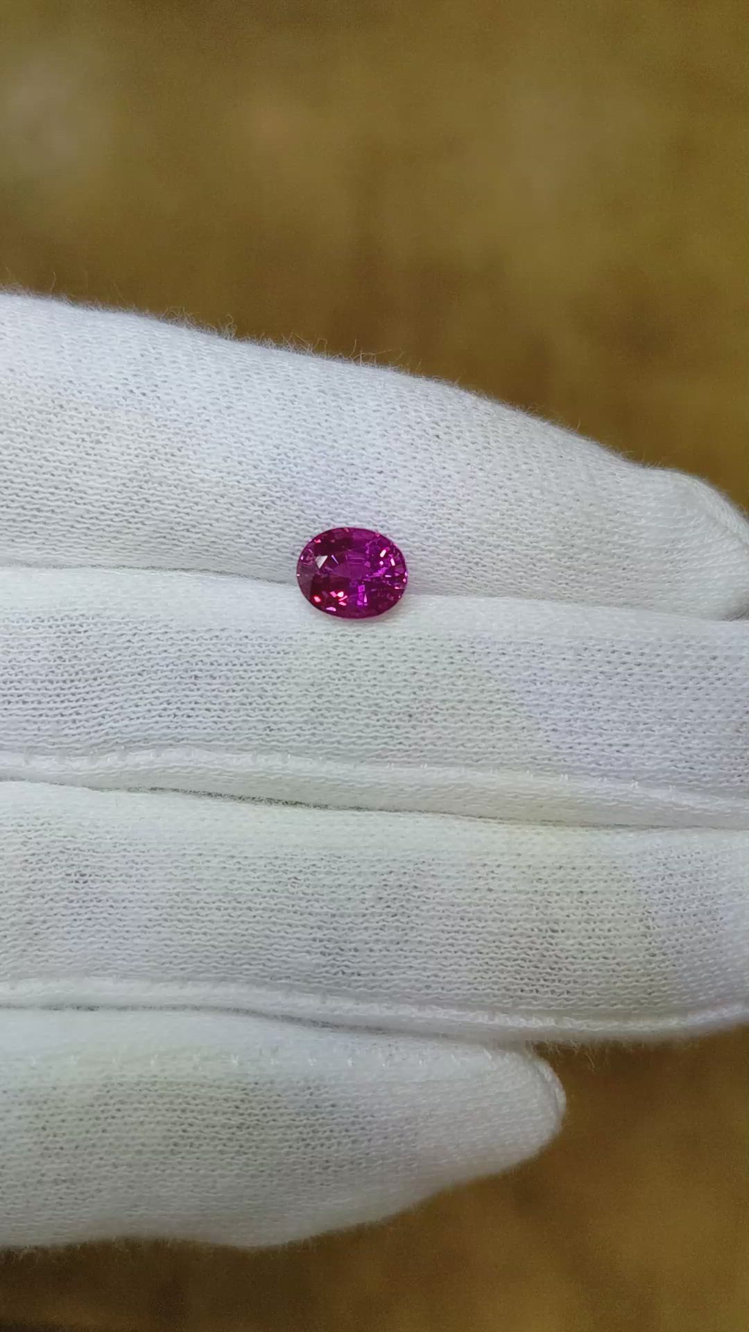 1.66 Ct. Pink Sapphire from Ceylon (Sri Lanka) Size Video